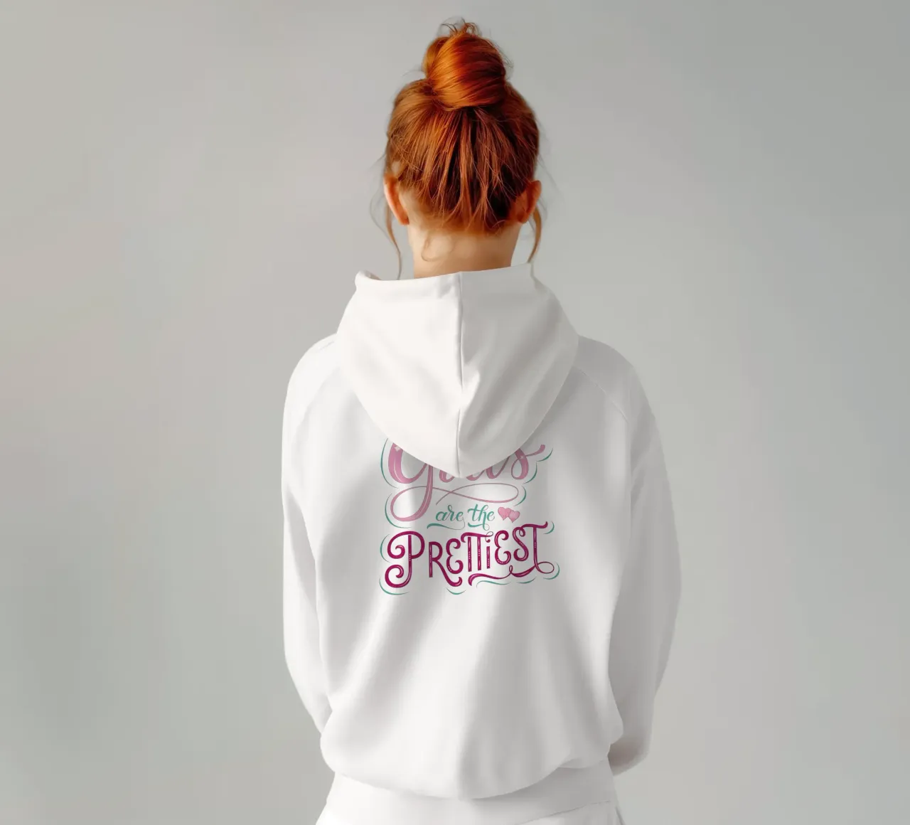 Le ragazze felici sono le più belle. Scrittura a mano di Coole felpa con cappuccio da CalliLetters