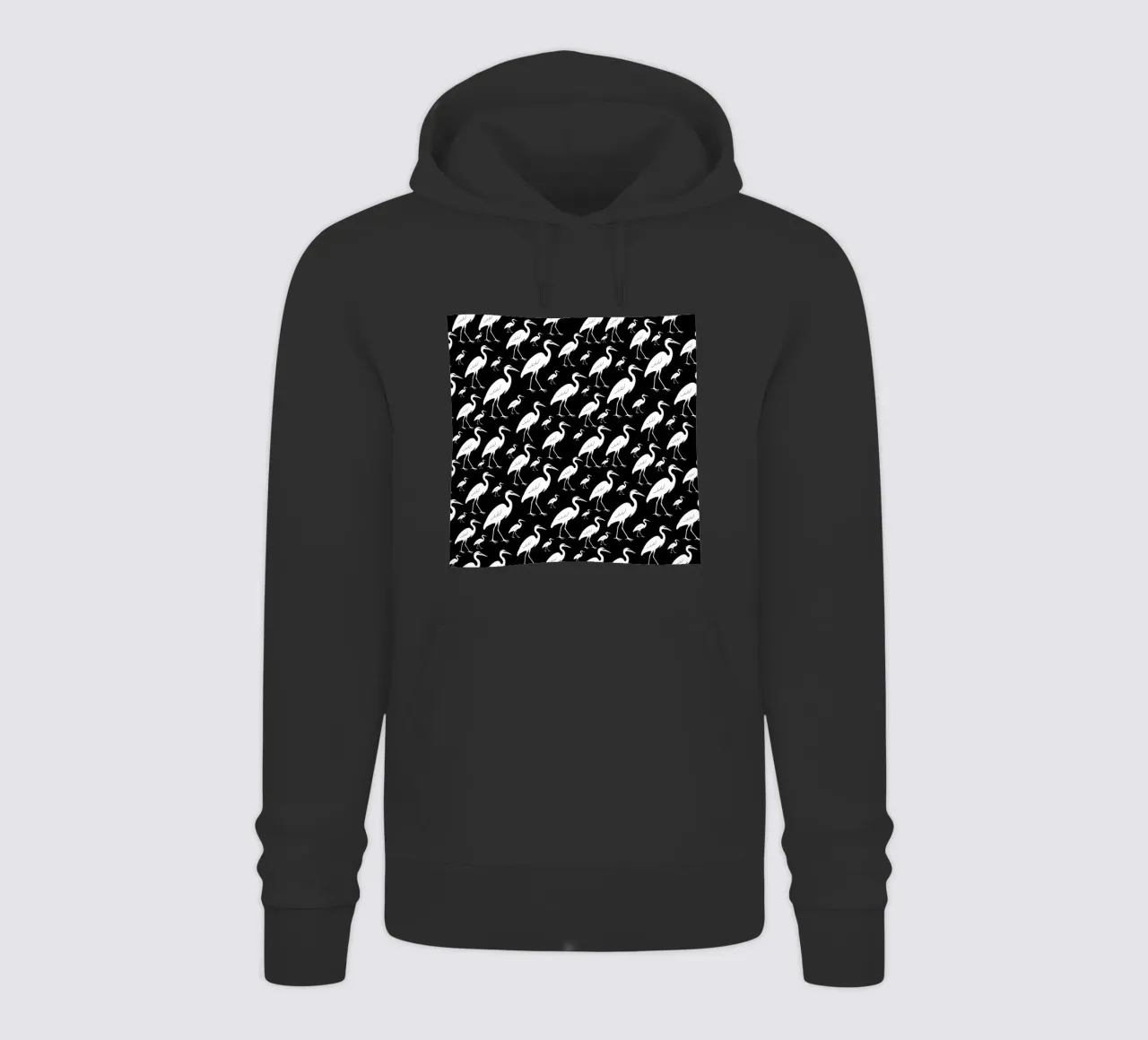 Egrets pattern hoodie by baobabprintstore