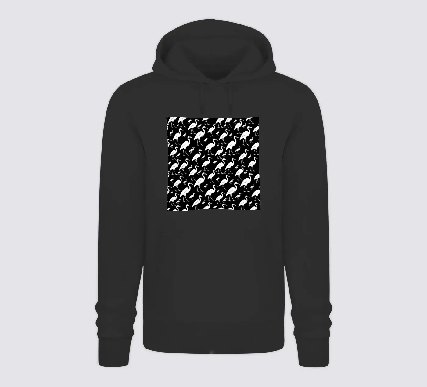 Egrets pattern hoodie by baobabprintstore