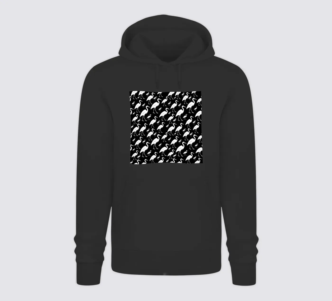 Egrets pattern hoodie van baobabprintstore