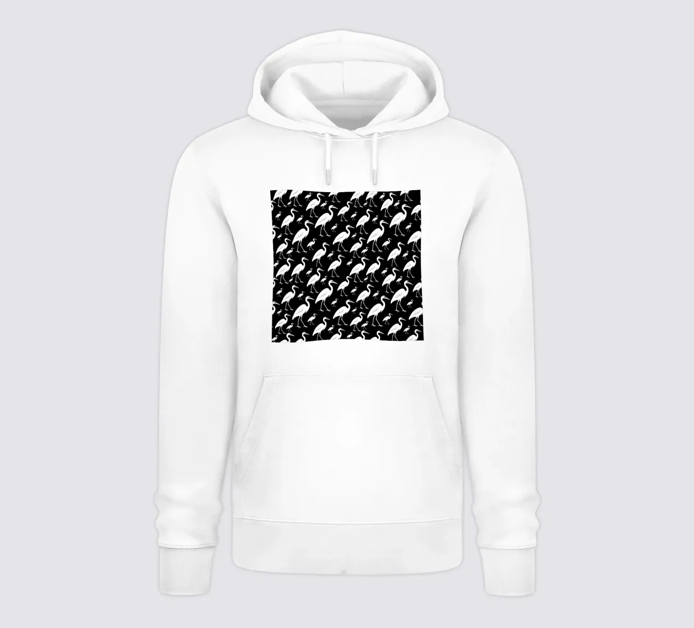 Egrets pattern hoodie by baobabprintstore