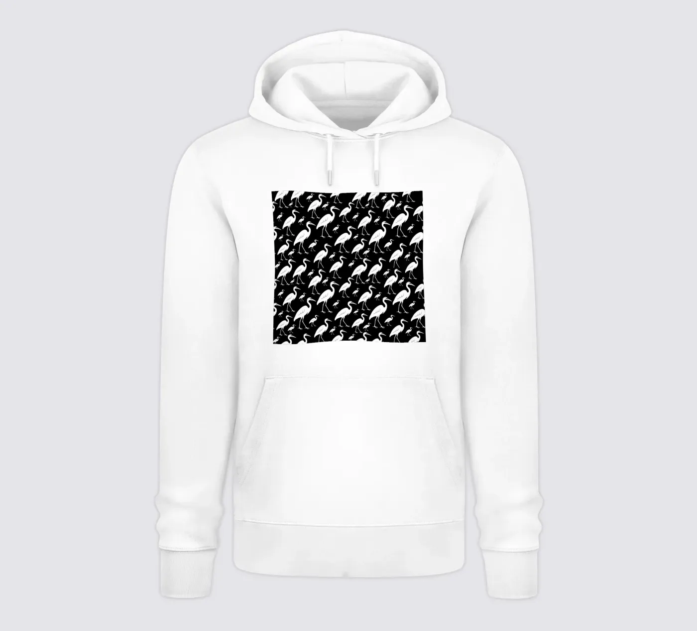 Egrets pattern hoodie van baobabprintstore