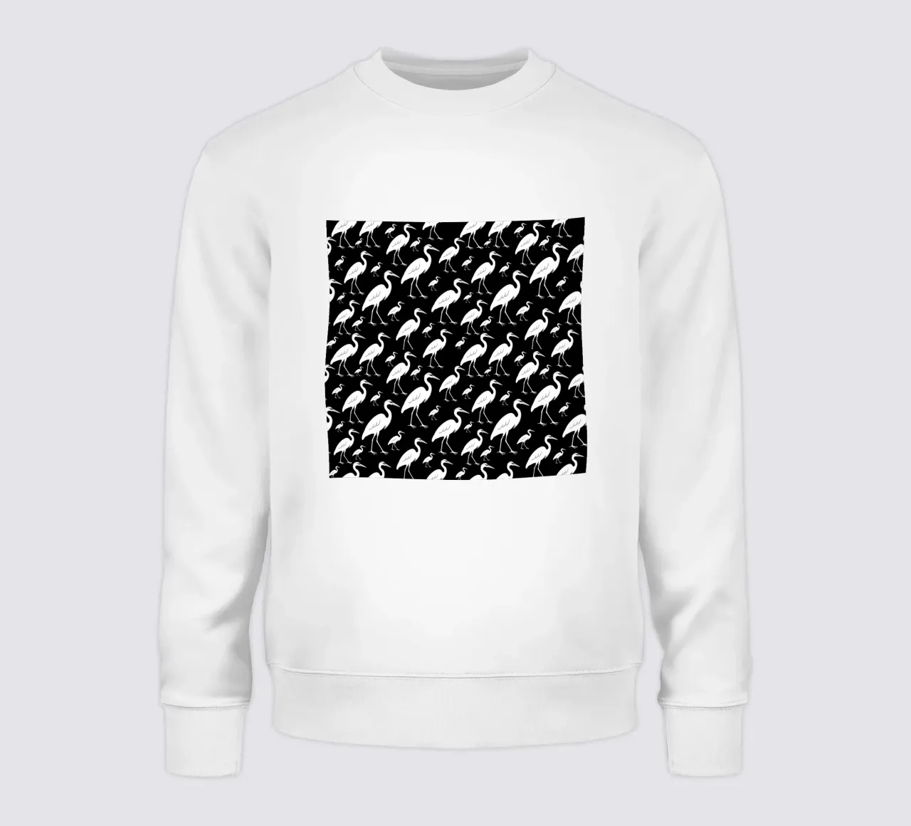 Egrets pattern felpa da baobabprintstore