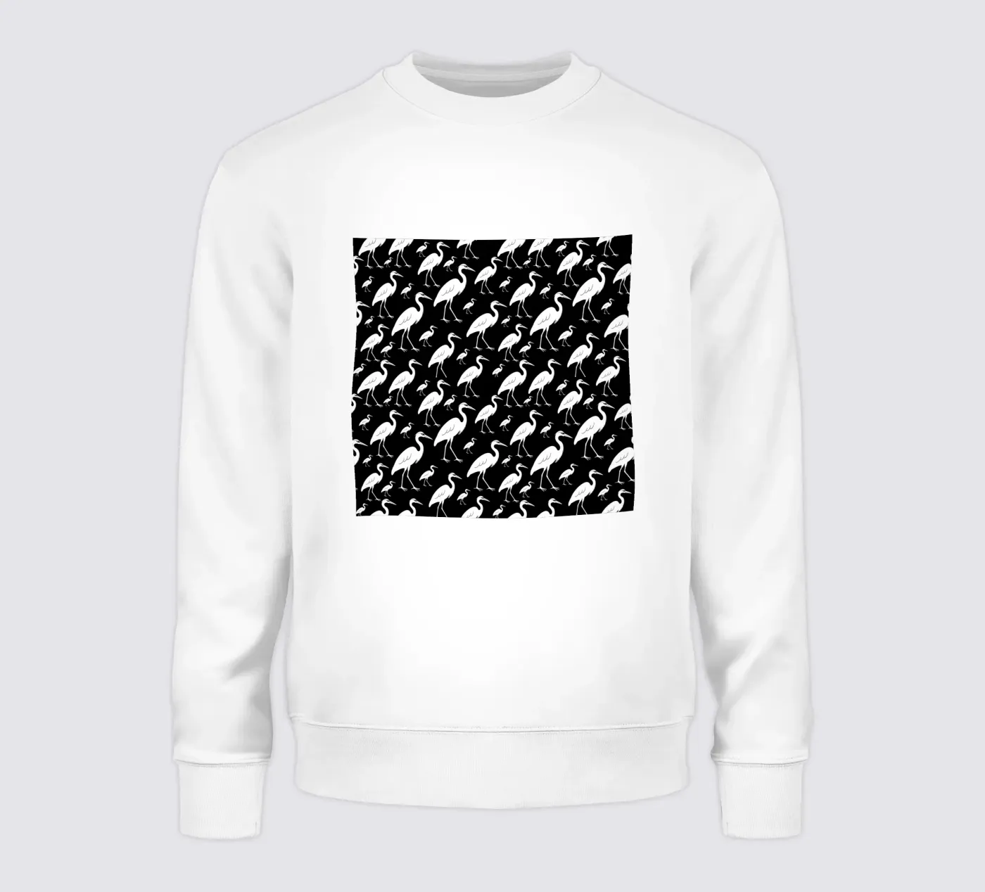 Egrets pattern felpa da baobabprintstore