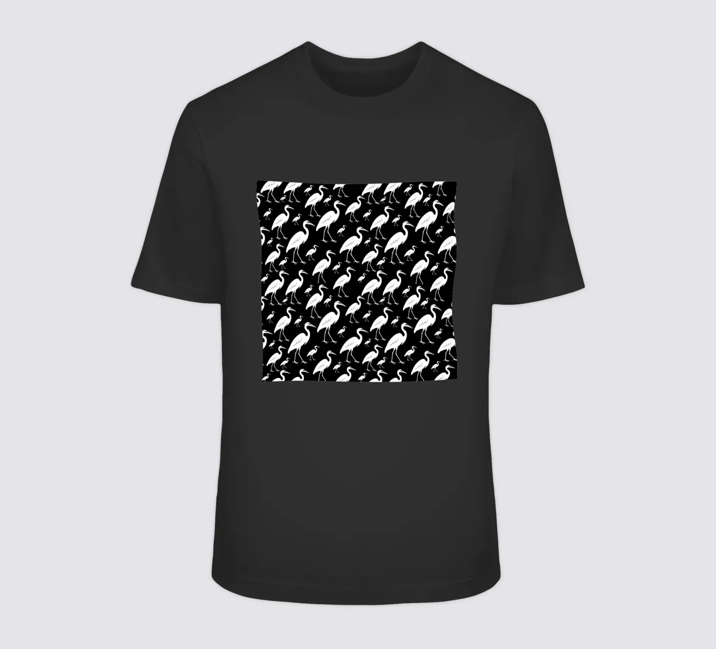 Egrets pattern t-shirt van baobabprintstore