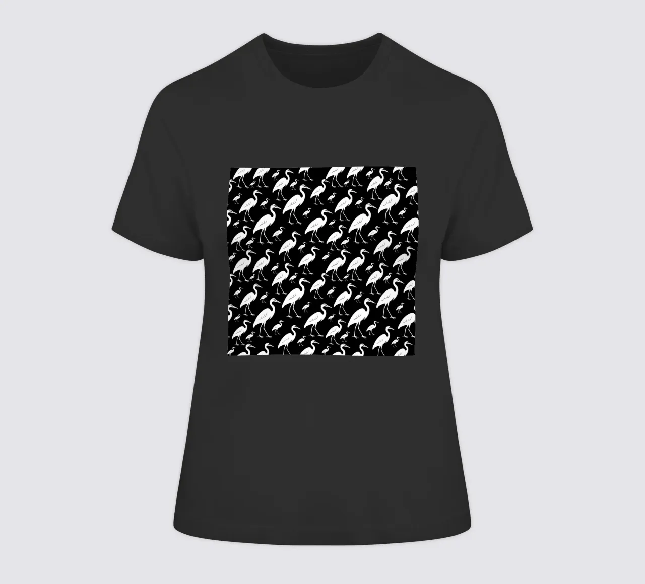 Egrets pattern t-shirt da donna da baobabprintstore