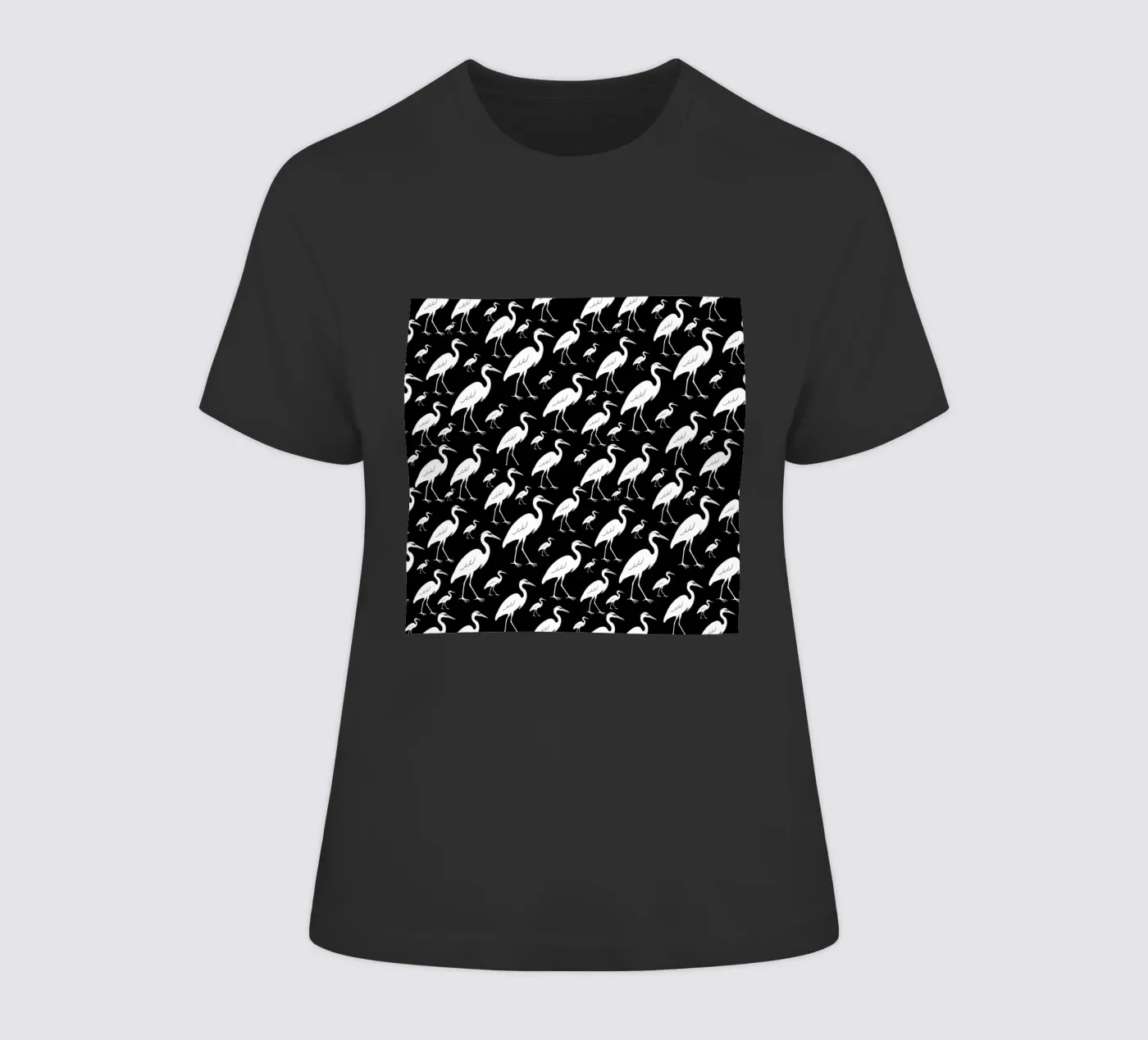 Egrets pattern t-shirt da donna da baobabprintstore