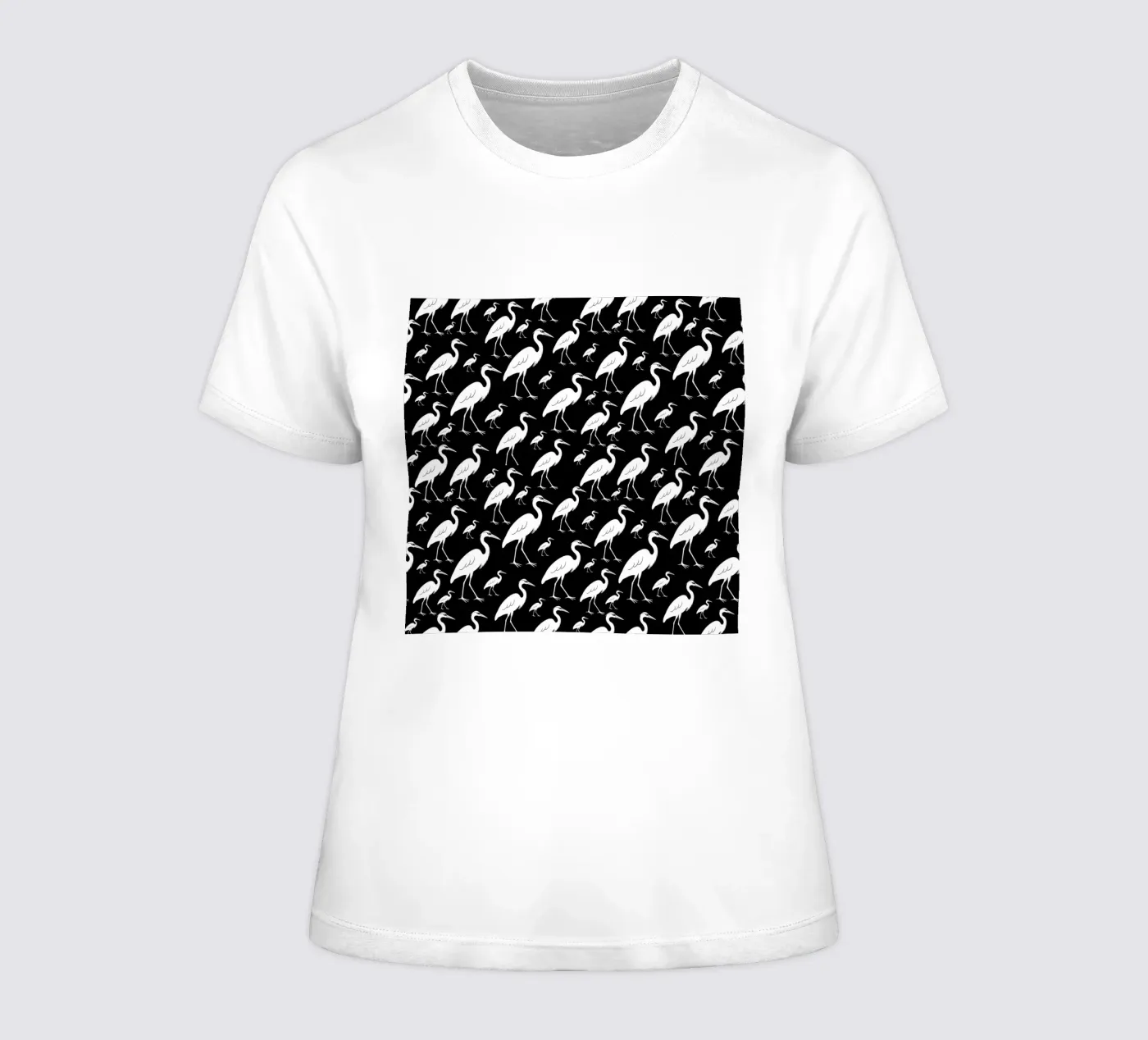 Egrets pattern t-shirt da donna da baobabprintstore