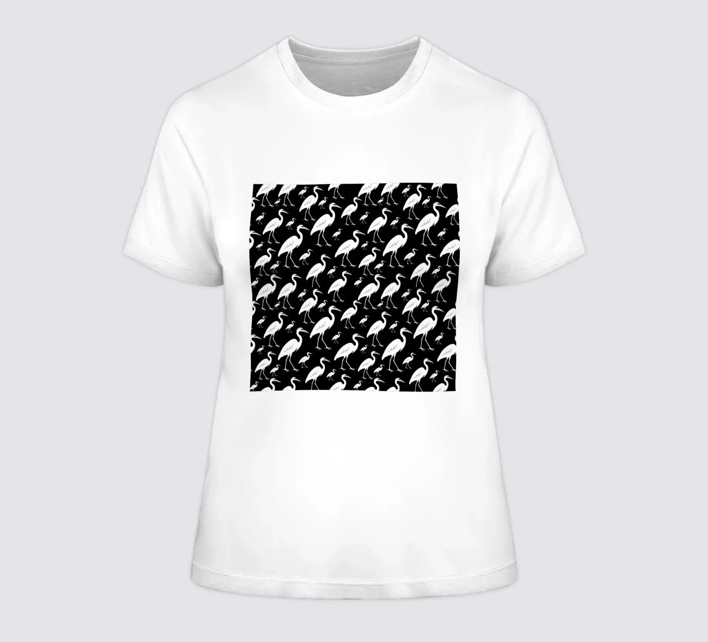 Egrets pattern t-shirt da donna da baobabprintstore