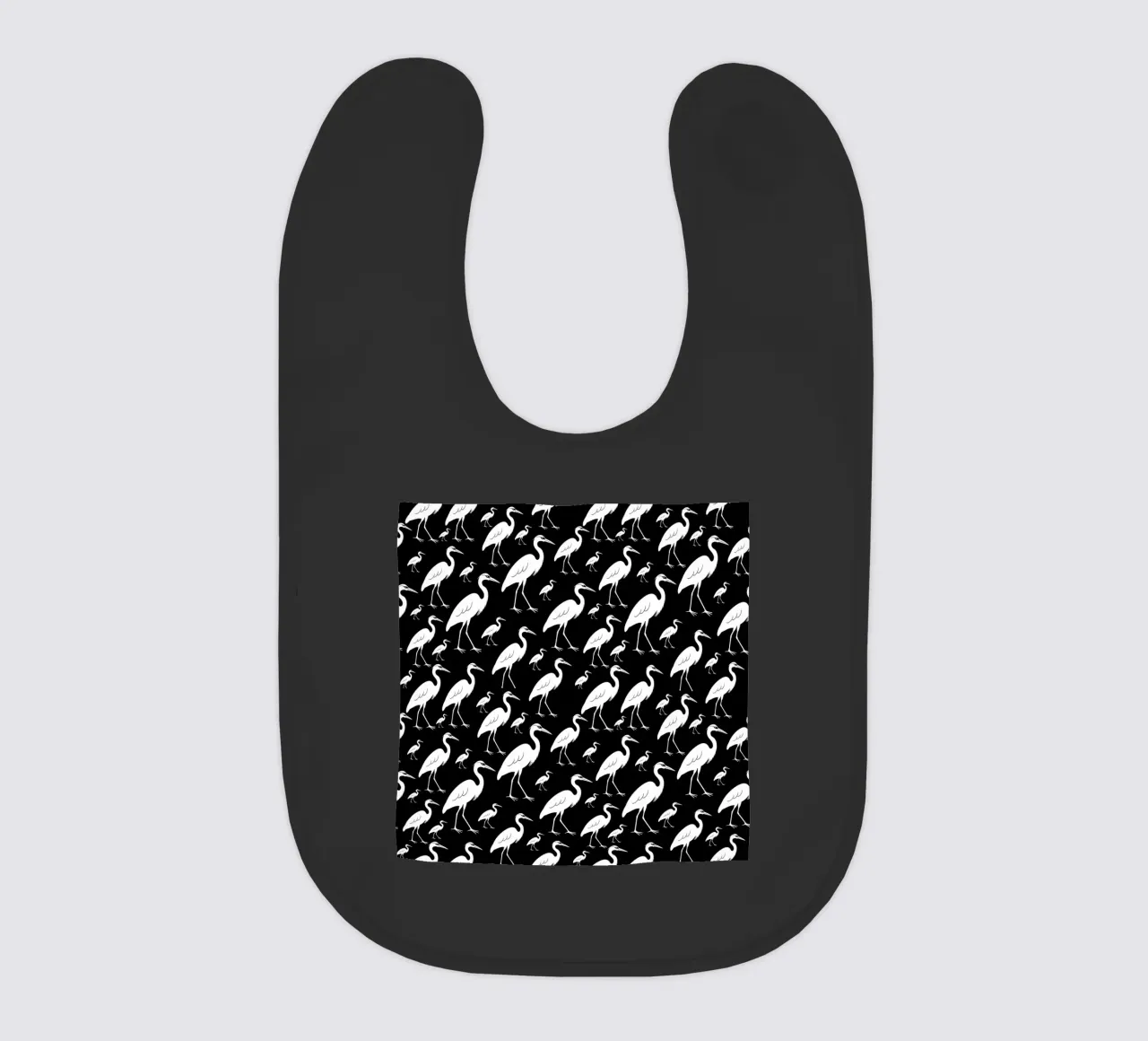 Egrets pattern bavoir de baobabprintstore