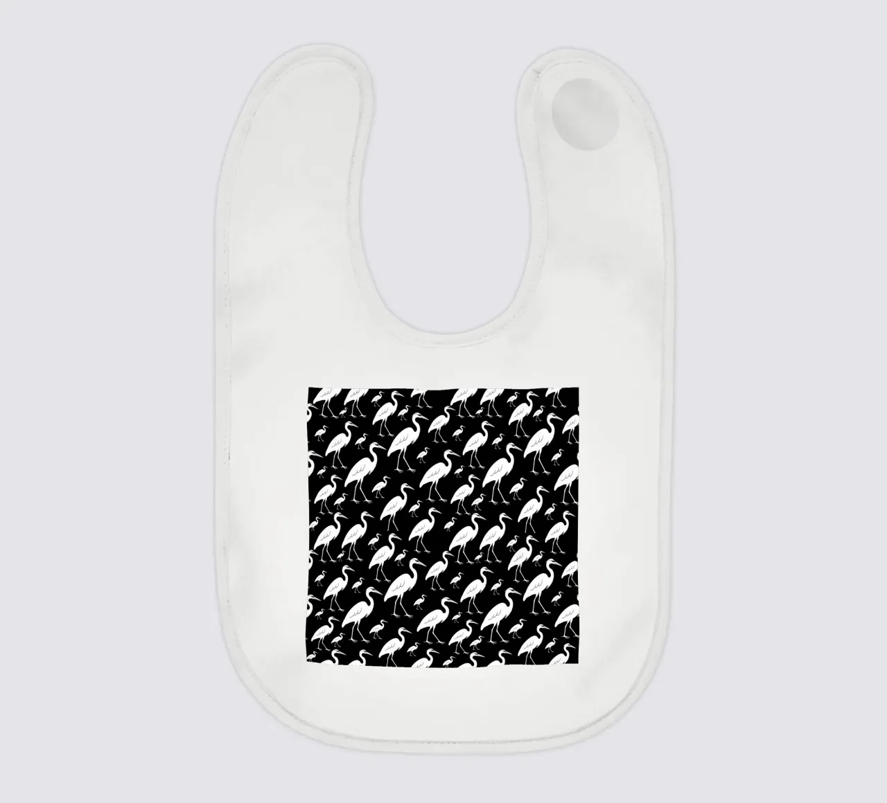 Egrets pattern bavaglino da baobabprintstore