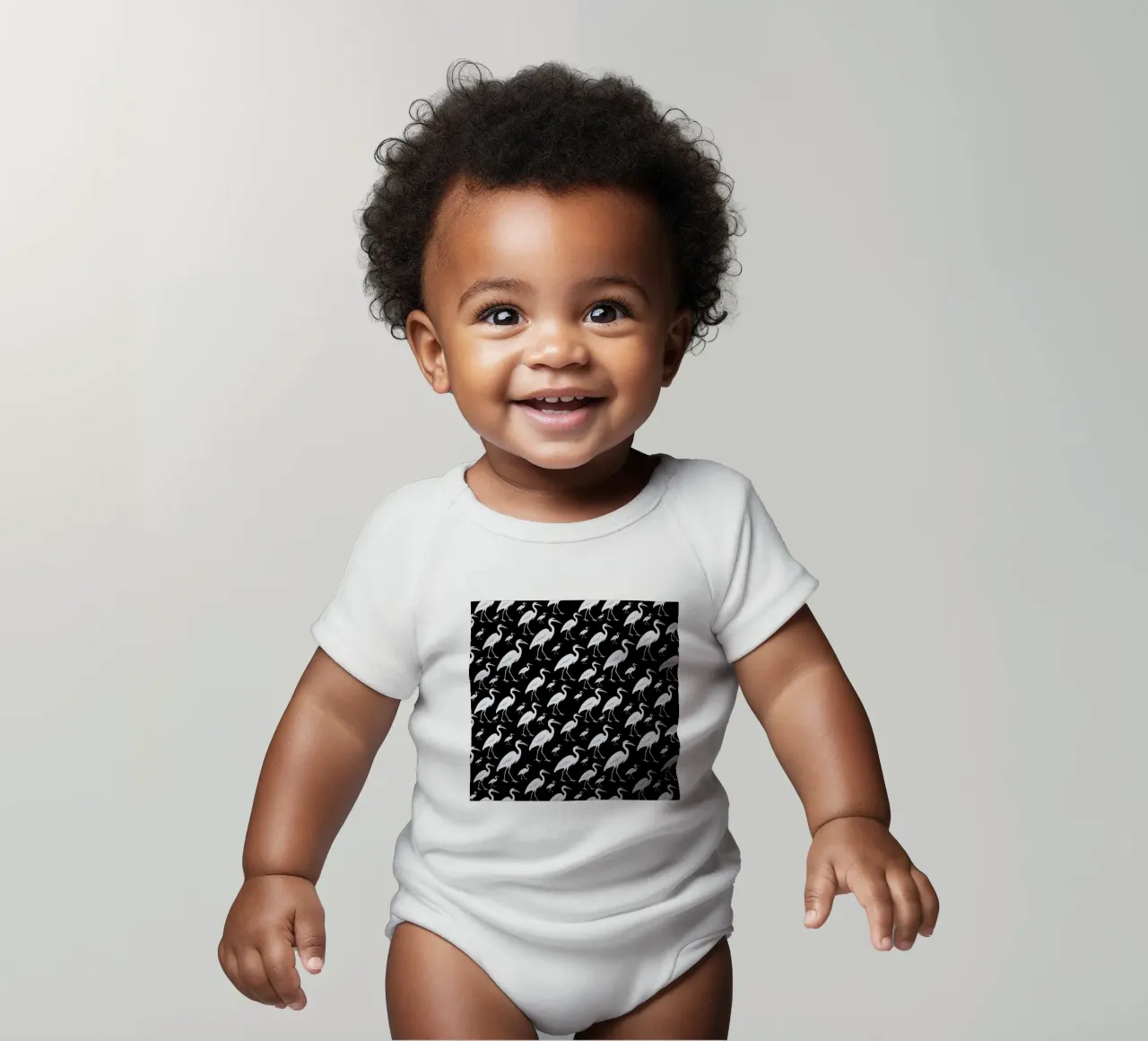 Egrets pattern body bébé de baobabprintstore