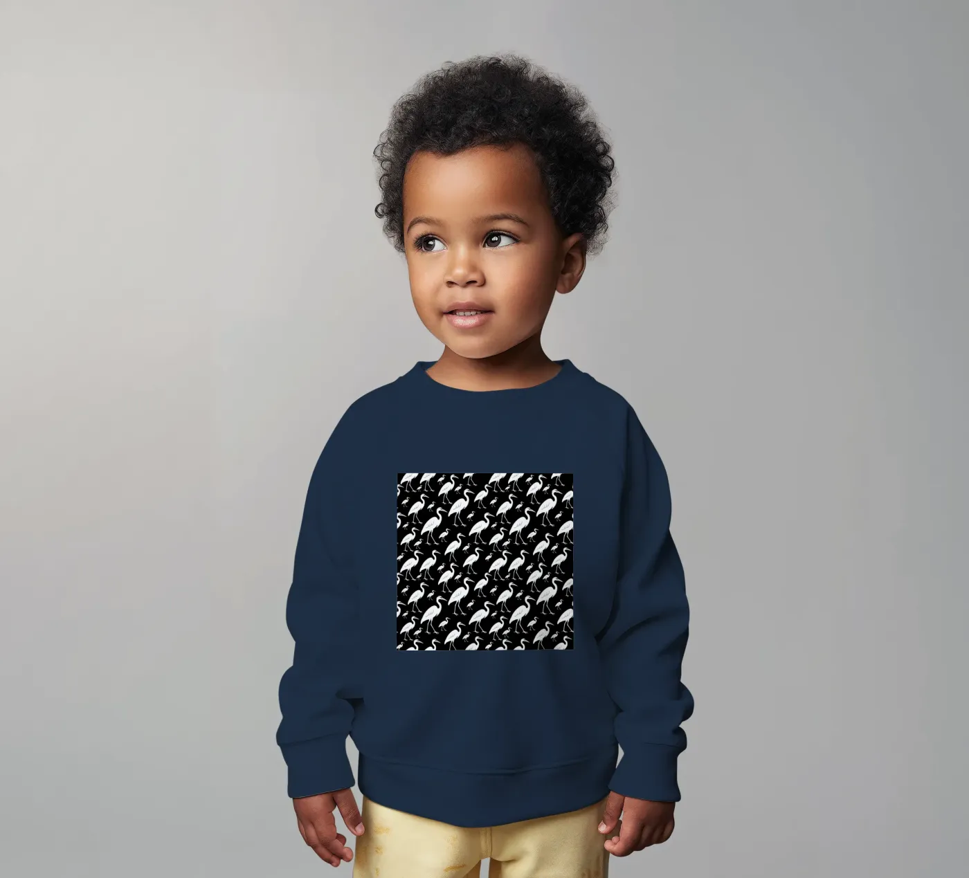 Egrets pattern sweat pour bébé de baobabprintstore