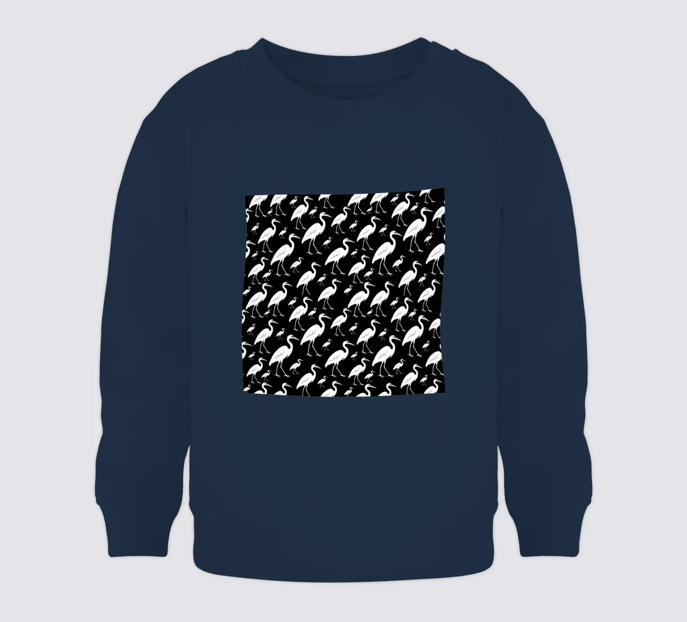 Egrets pattern baby sweatshirt by baobabprintstore