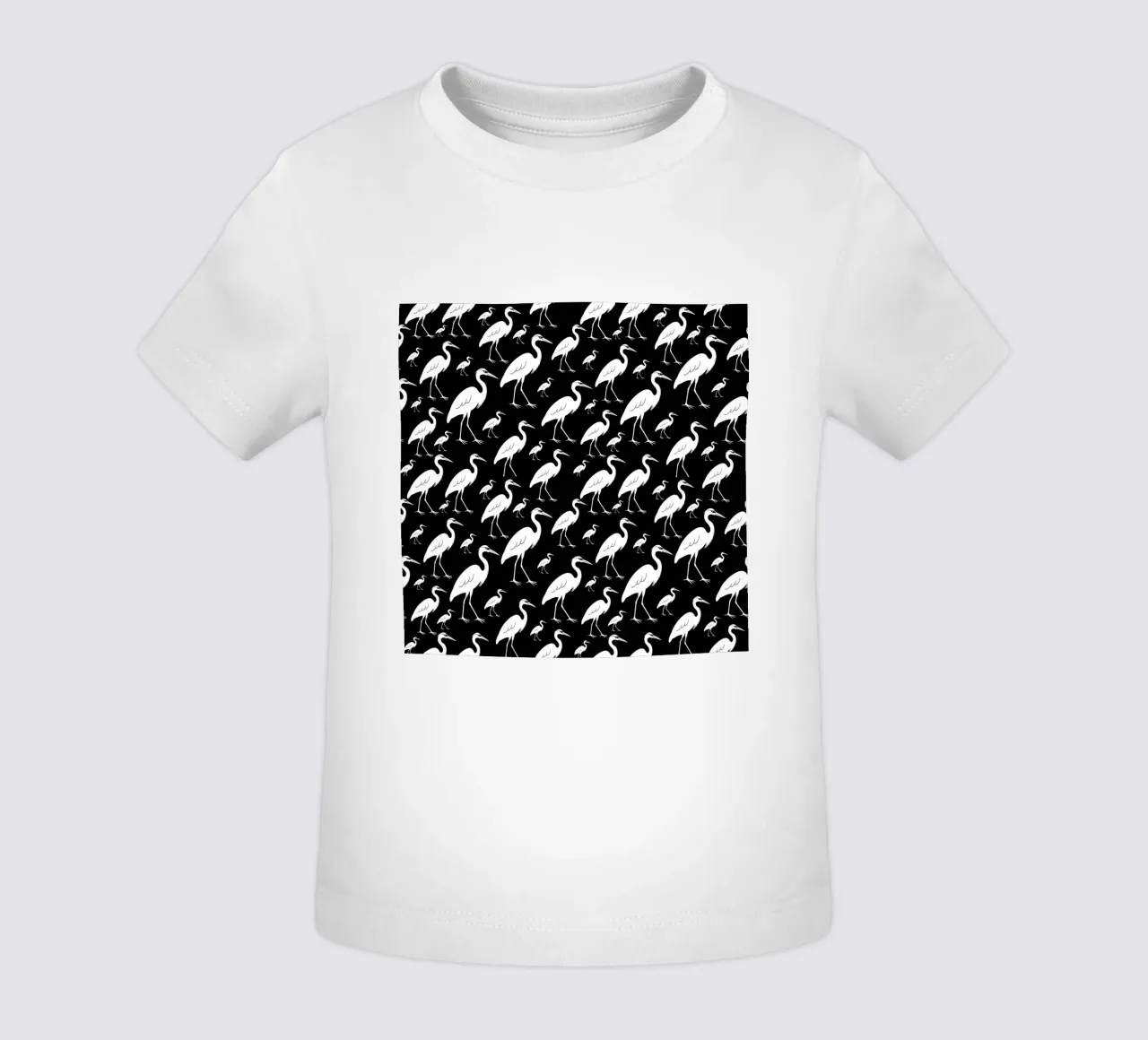 Egrets pattern maglietta neonato da baobabprintstore