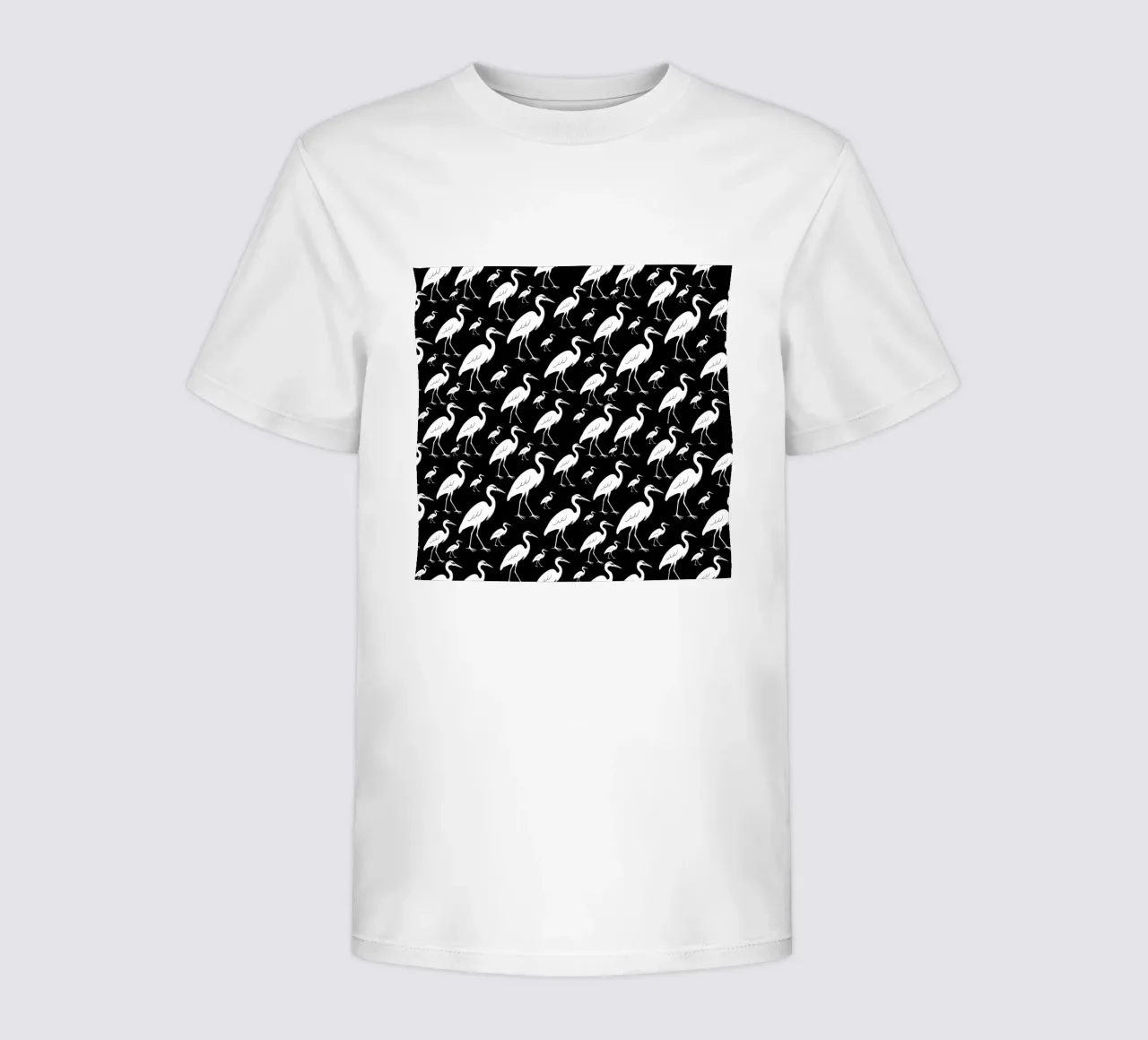 Egrets pattern t-shirt bambini da baobabprintstore