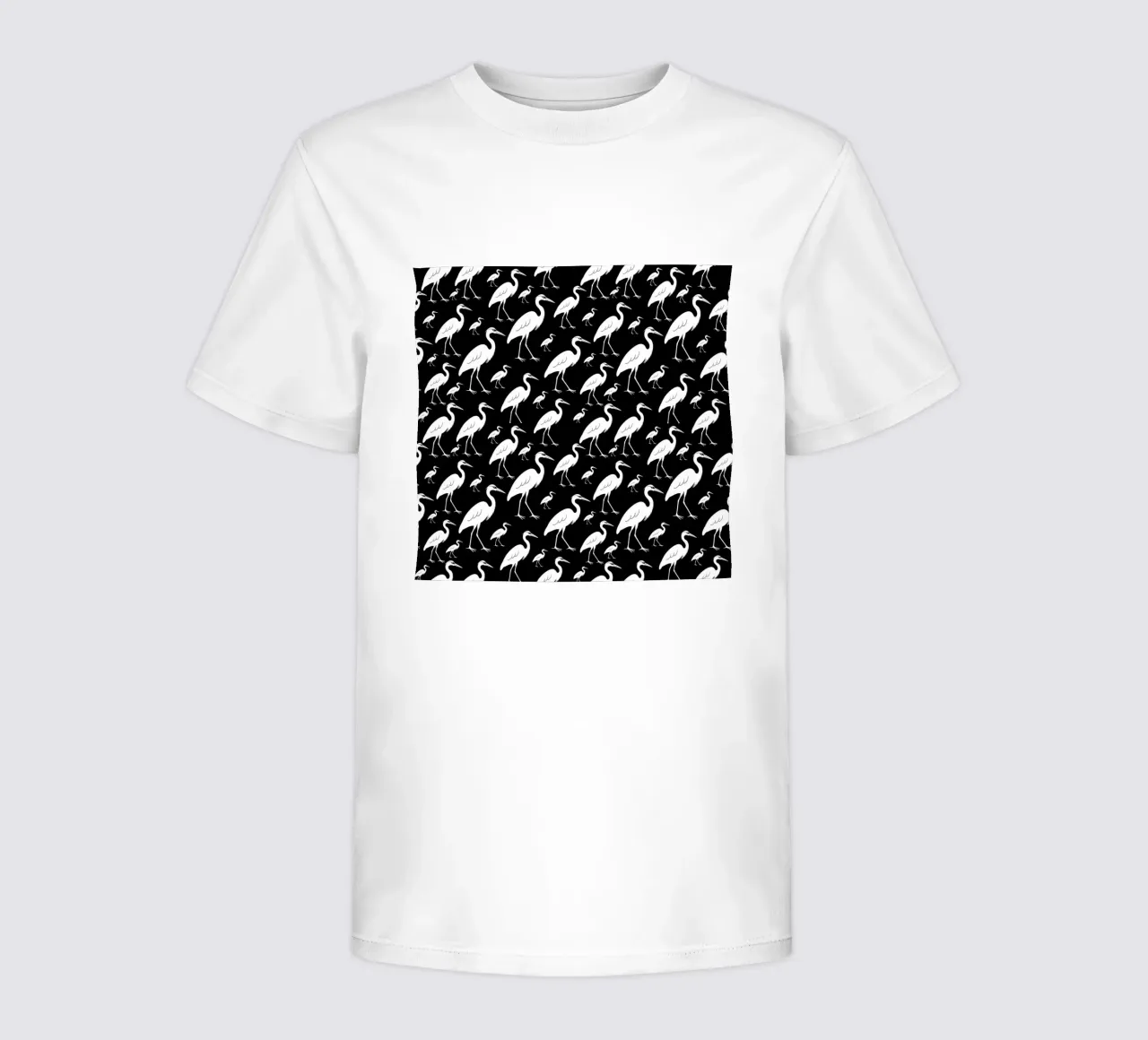 Egrets pattern t-shirt bambini da baobabprintstore