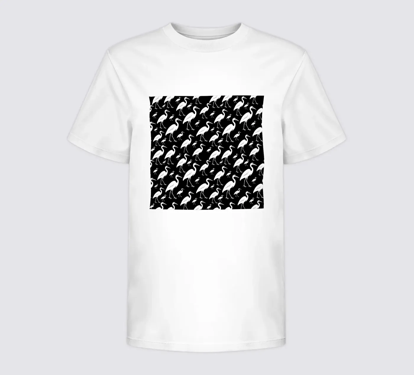 Egrets pattern kinder t-shirt van baobabprintstore
