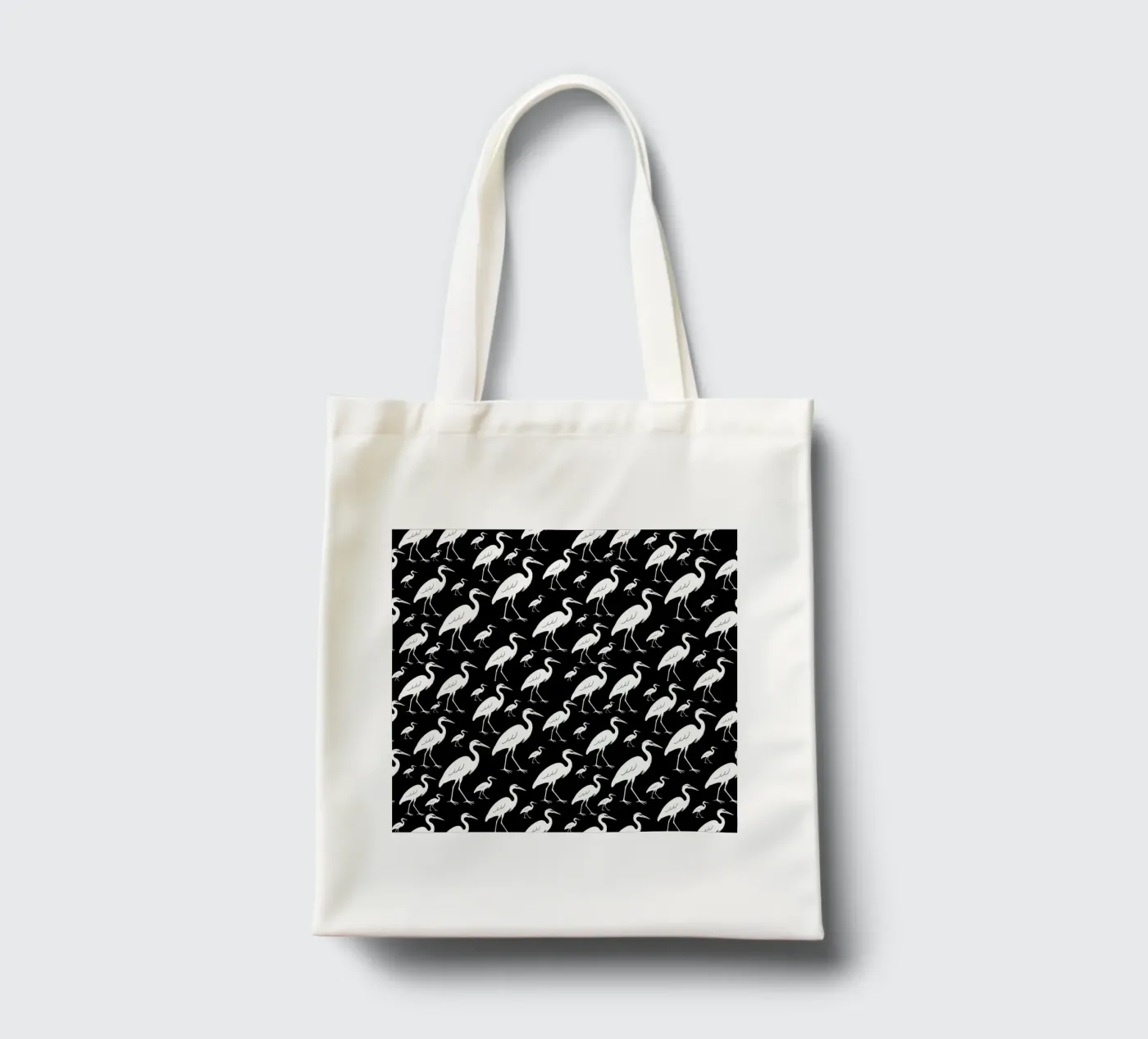 Egrets pattern tote bag by baobabprintstore