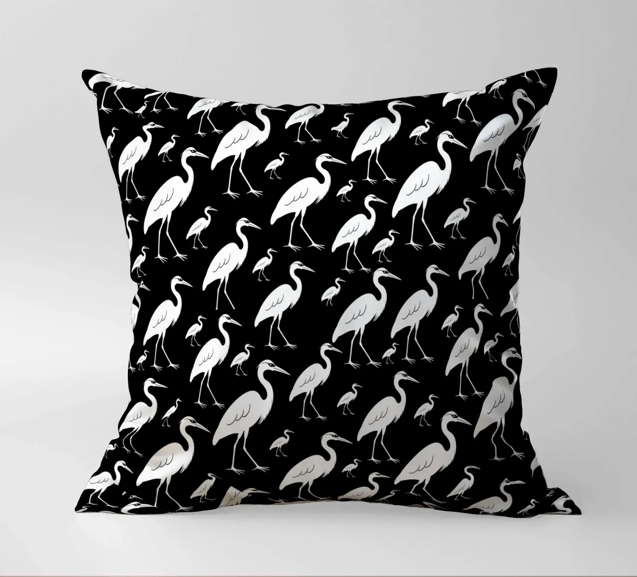 Egrets pattern cuscino da baobabprintstore