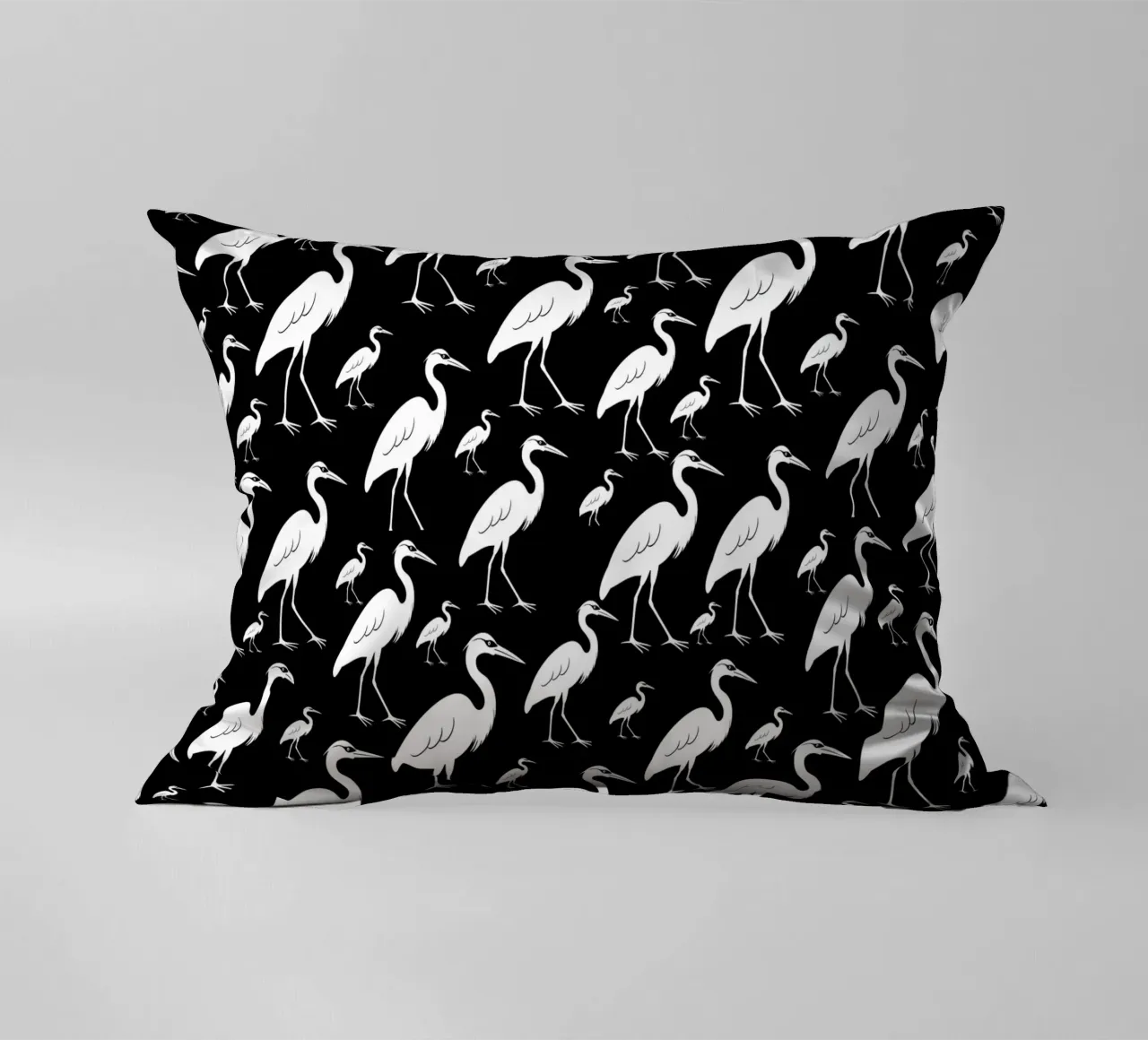 Egrets pattern cuscino da baobabprintstore