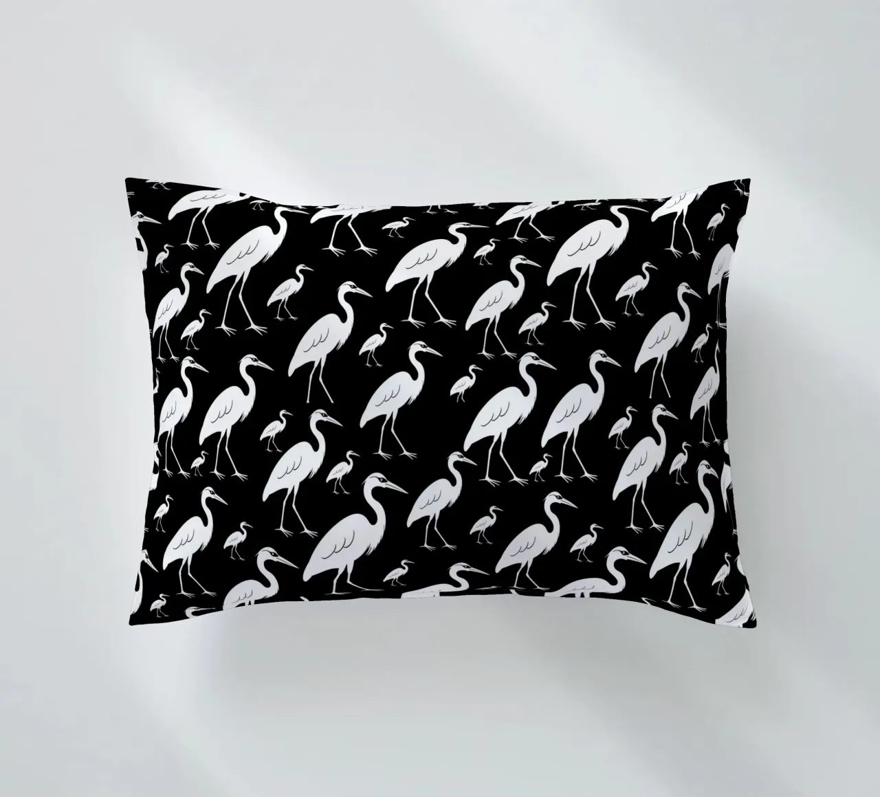 Egrets pattern cuscino da baobabprintstore