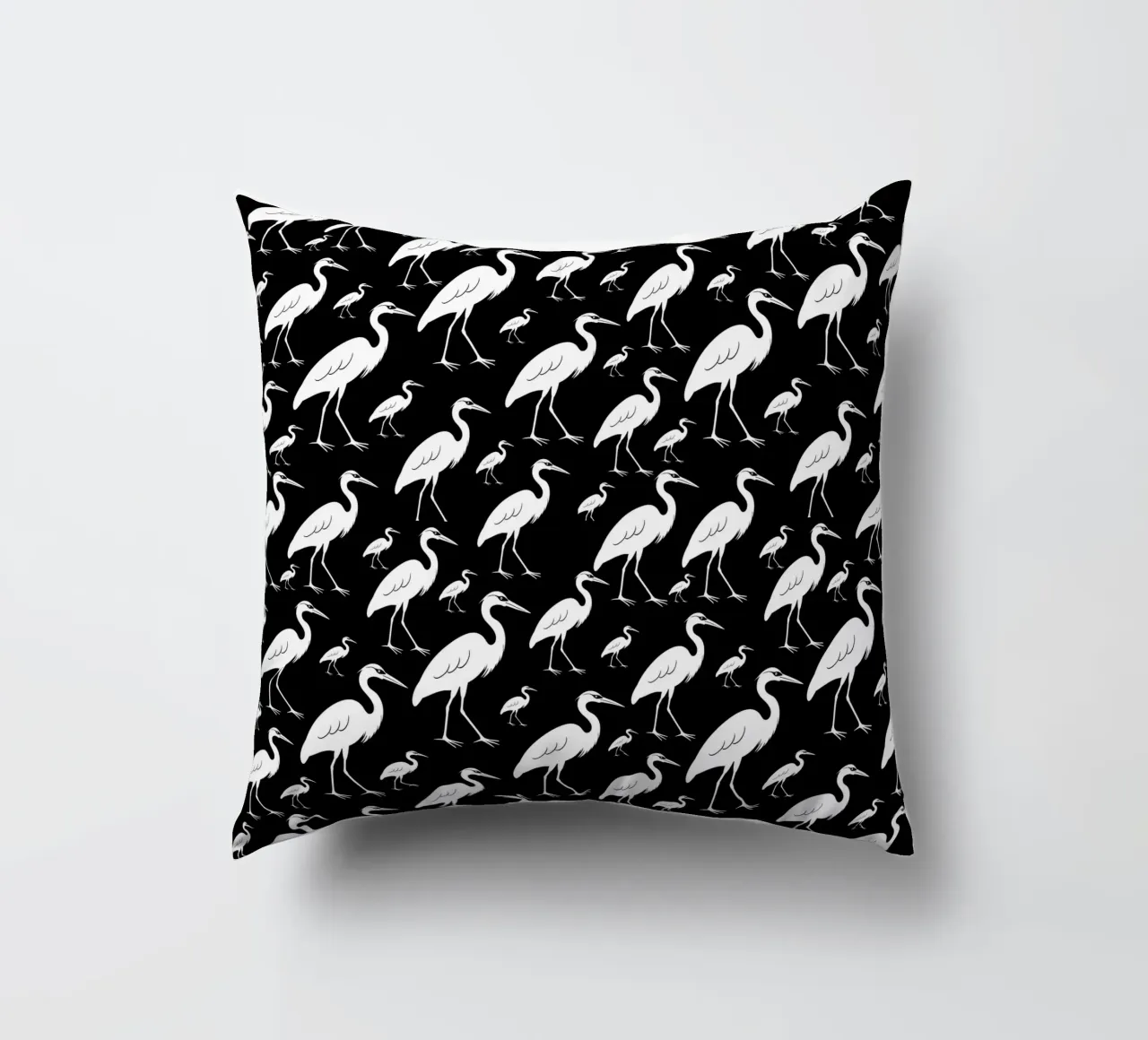 Egrets pattern cuscino da baobabprintstore