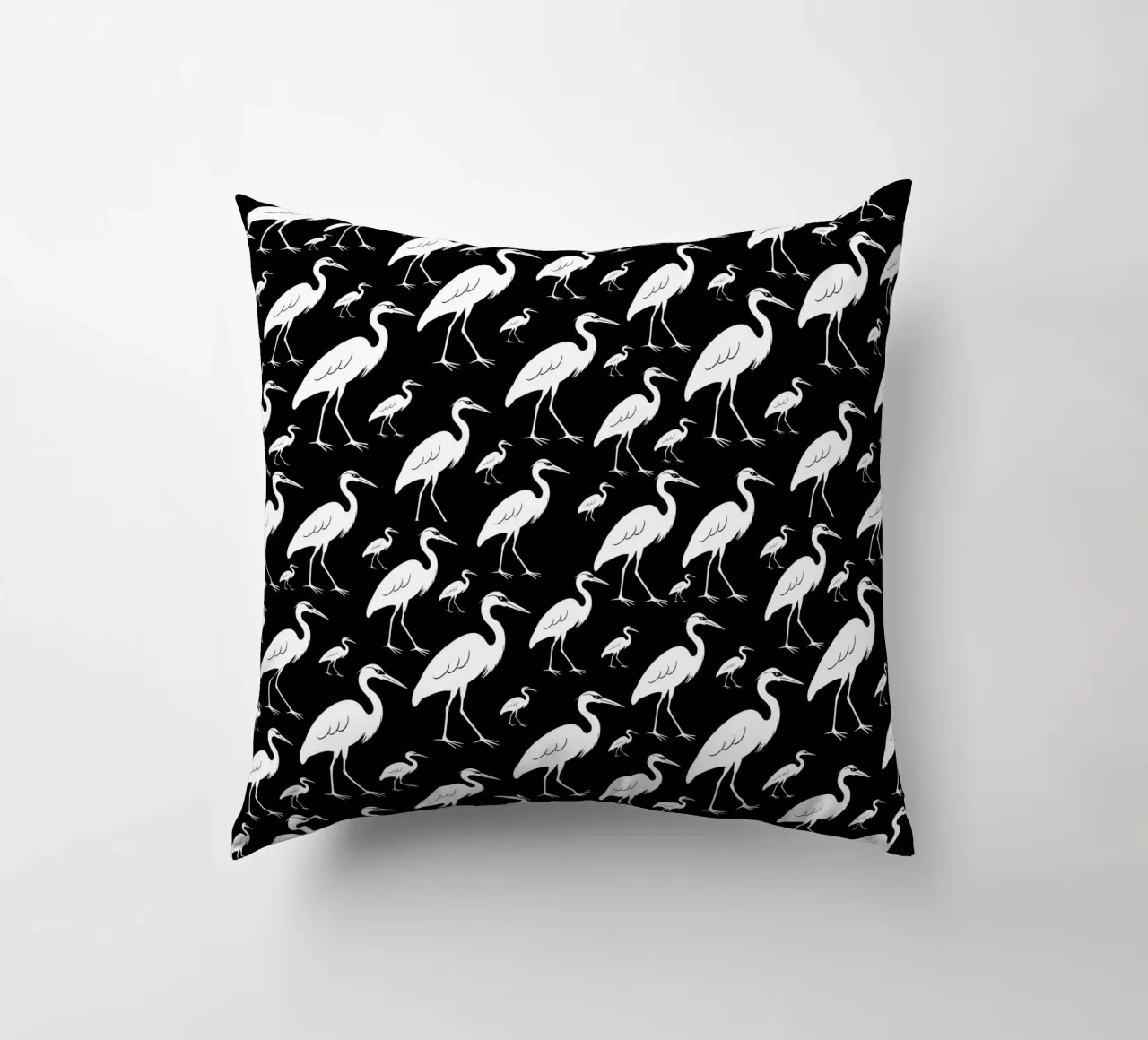 Egrets pattern cuscino da baobabprintstore