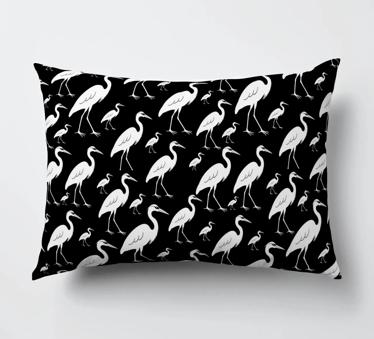 Egrets pattern cuscino da baobabprintstore