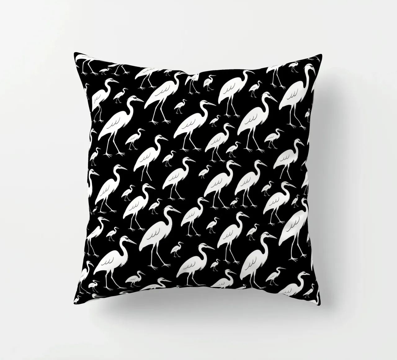 Egrets pattern cuscino da baobabprintstore