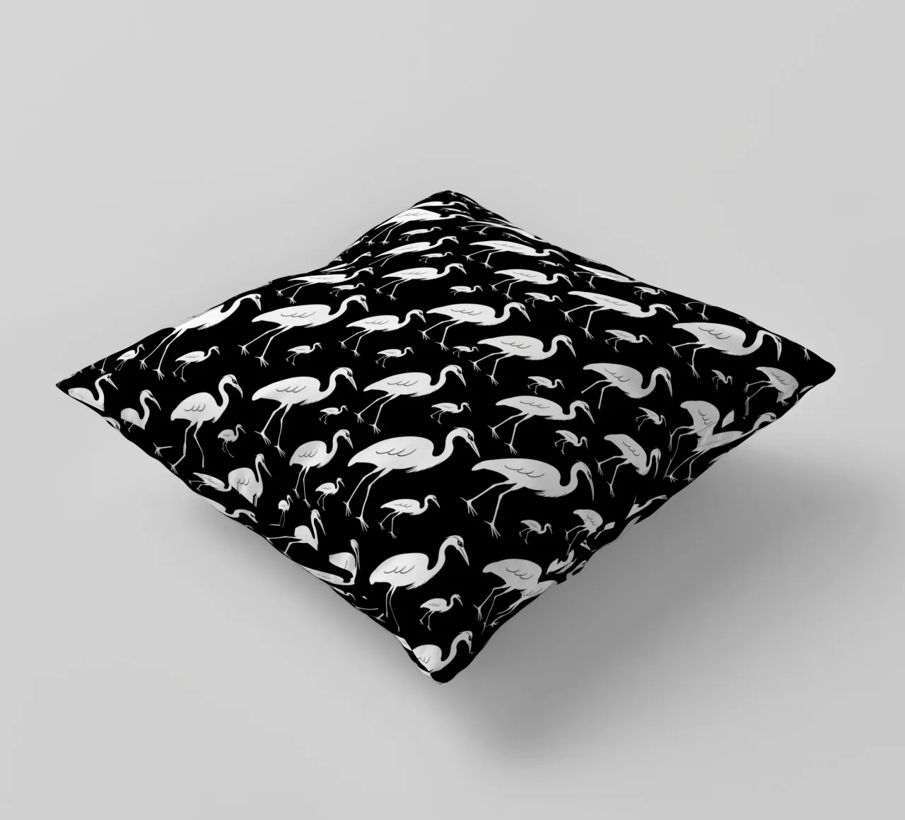 Egrets pattern cuscino da baobabprintstore