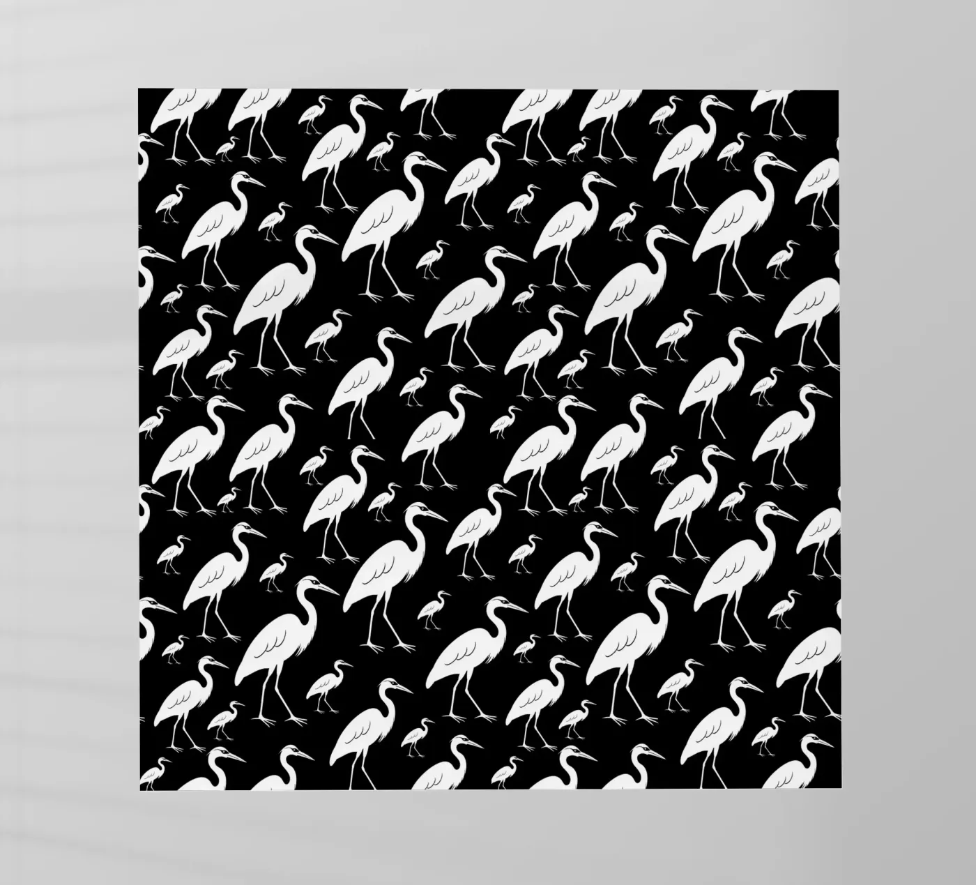 Egrets pattern film rétro-éclairé de baobabprintstore