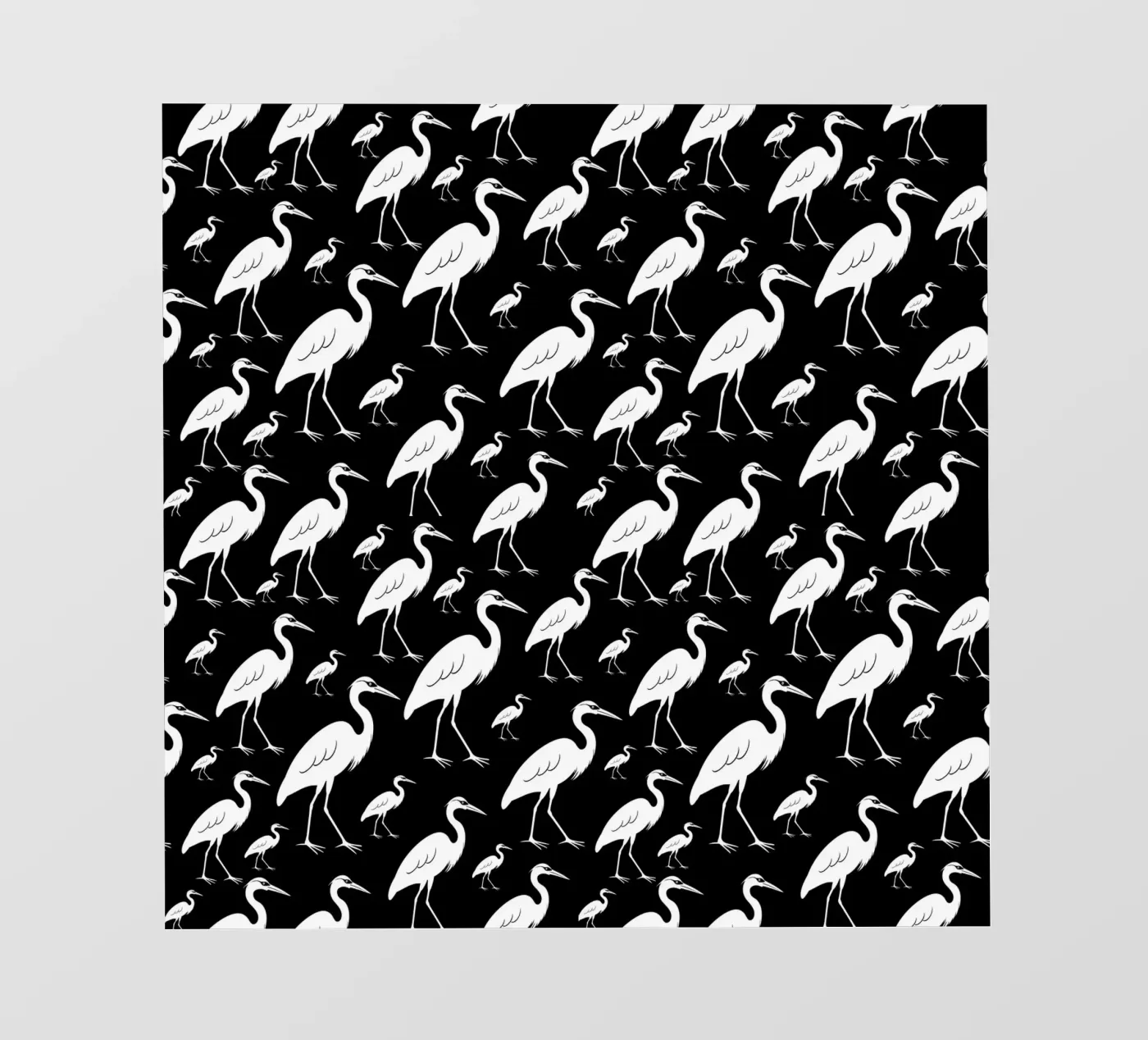 Egrets pattern backlit folie van baobabprintstore