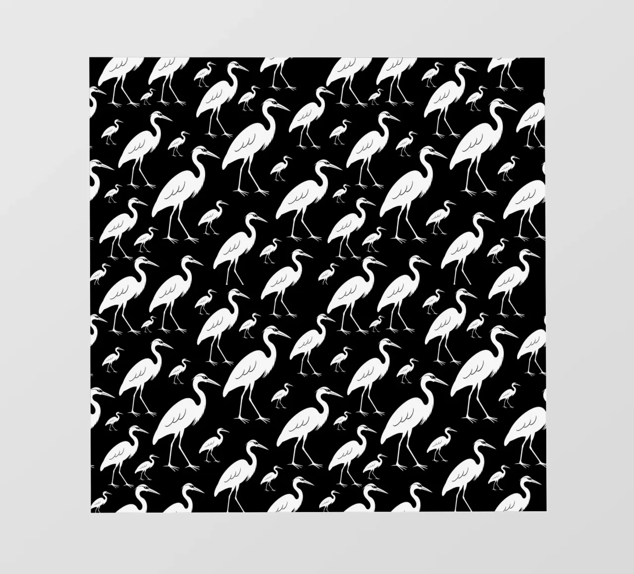 Egrets pattern telo in pvc da baobabprintstore