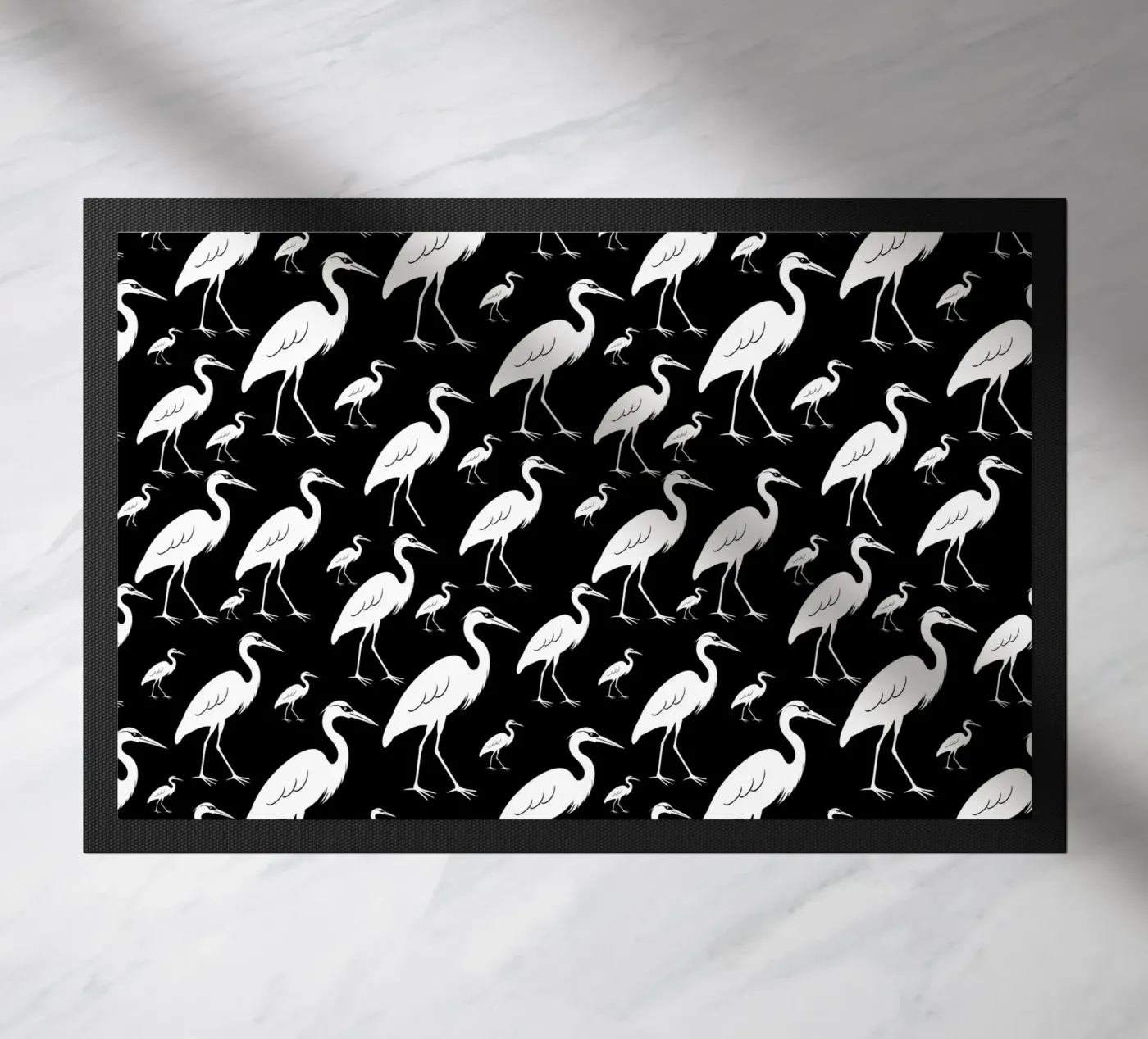 Egrets pattern Fußmatte von baobabprintstore