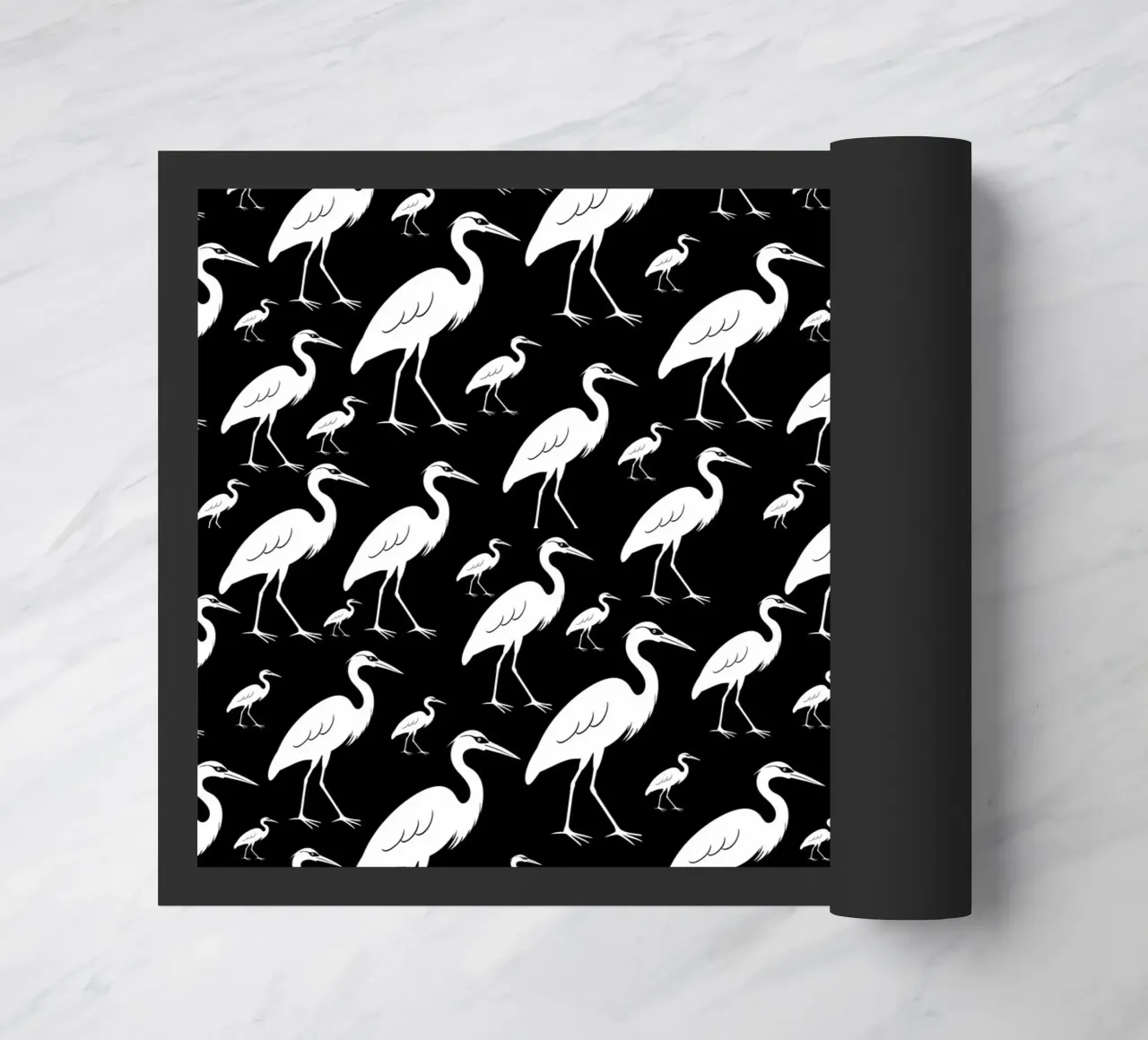 Egrets pattern zerbino da baobabprintstore