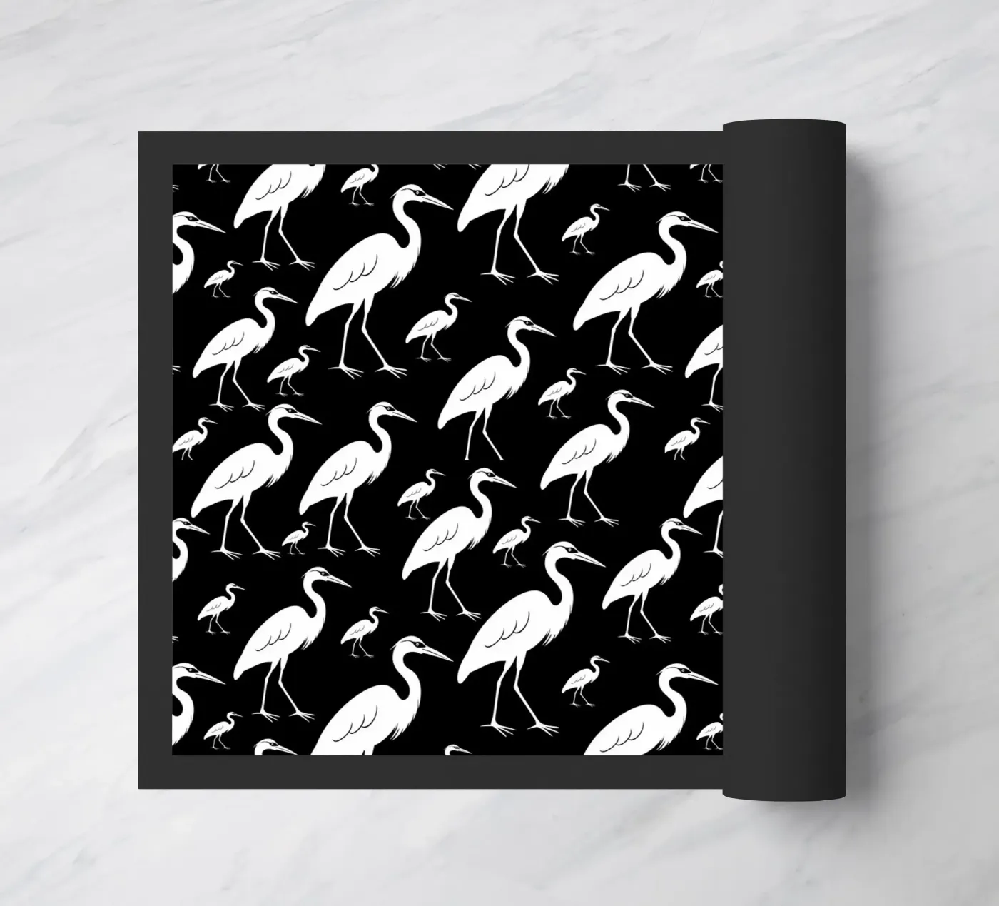 Egrets pattern Fußmatte von baobabprintstore