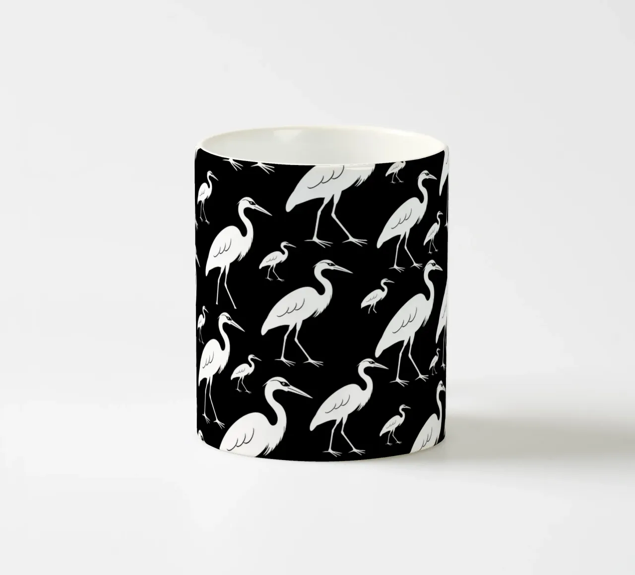 Egrets pattern tazza in ceramica da baobabprintstore