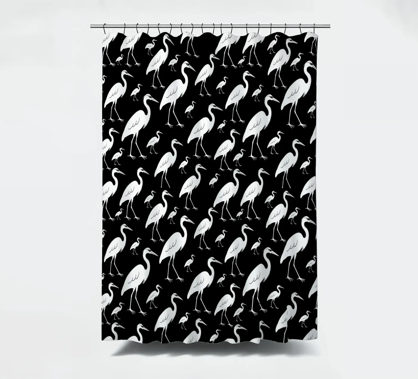 Egrets pattern shower curtain by baobabprintstore