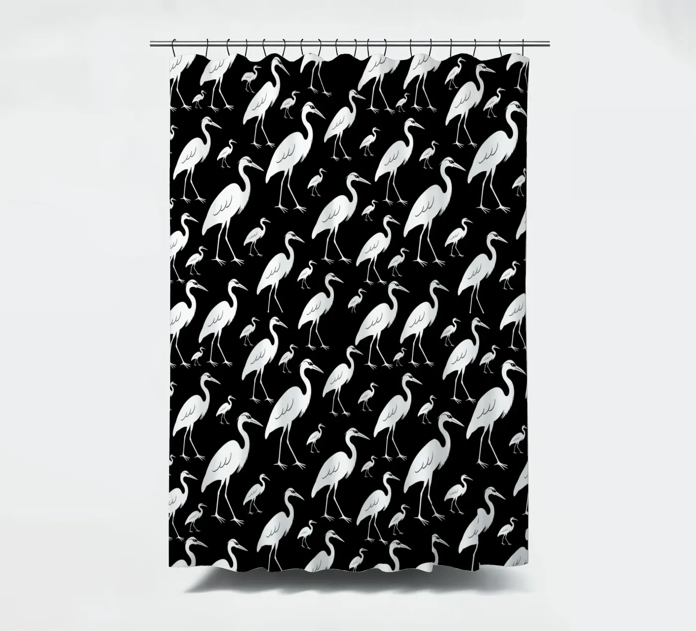 Egrets pattern douchegordijn van baobabprintstore