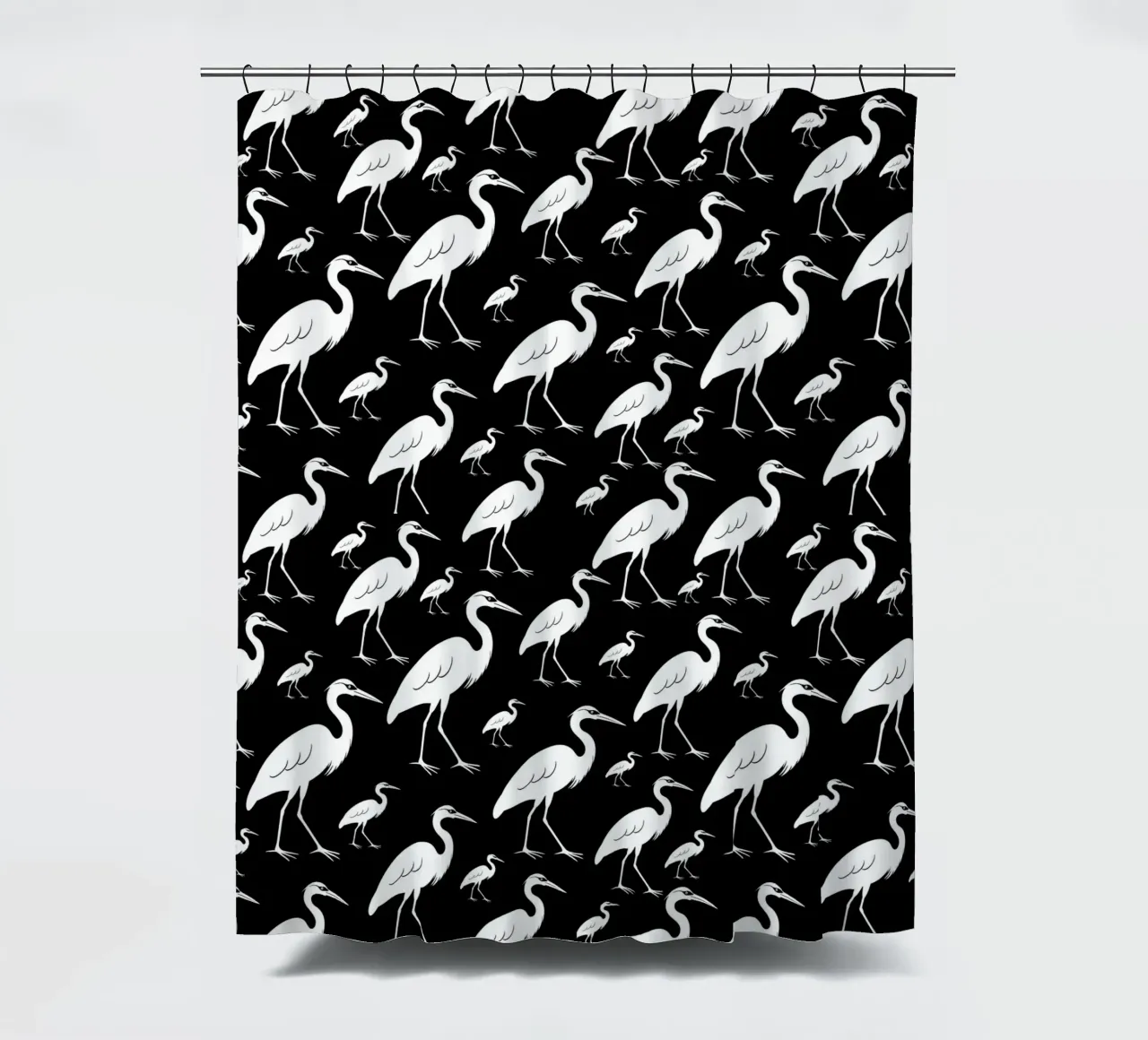 Egrets pattern Duschvorhang von baobabprintstore