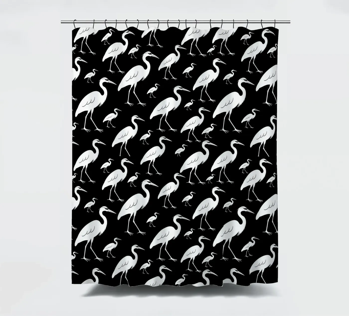 Egrets pattern douchegordijn van baobabprintstore