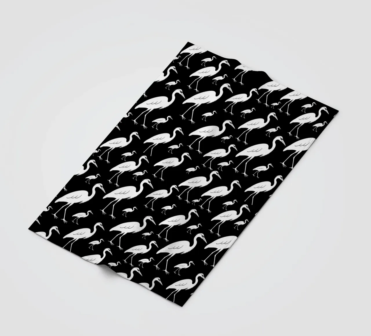 Egrets pattern coperta in pile da baobabprintstore