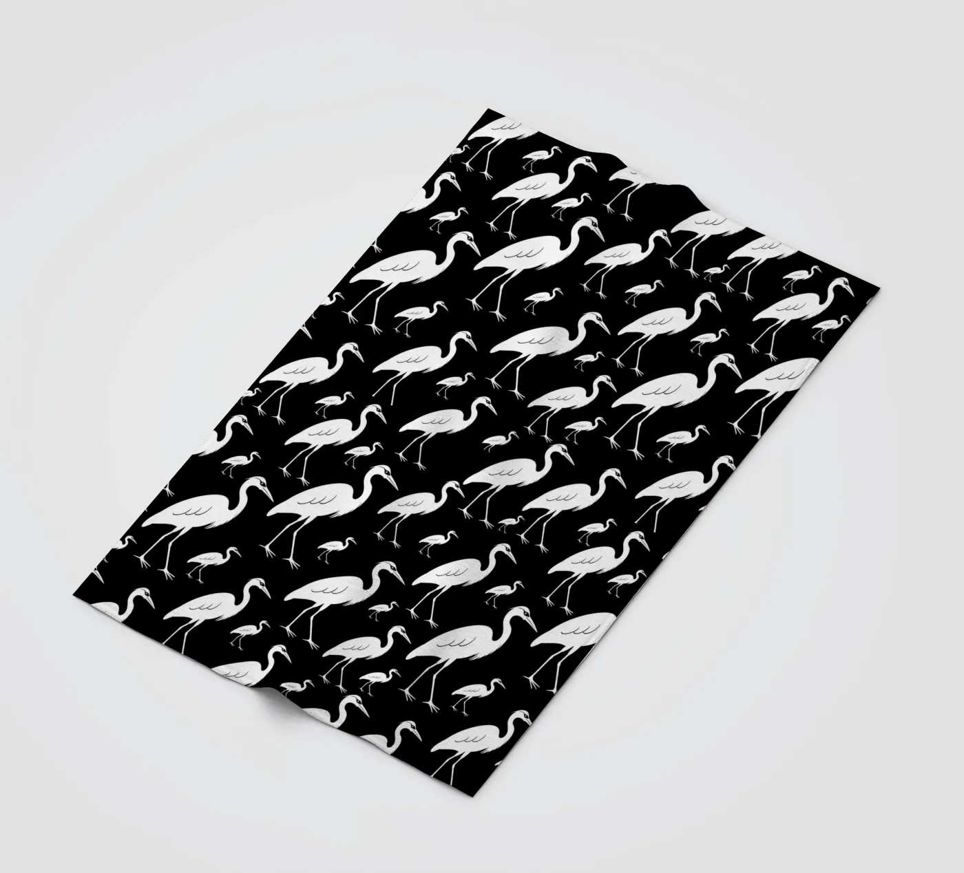 Egrets pattern Fleecedecke von baobabprintstore