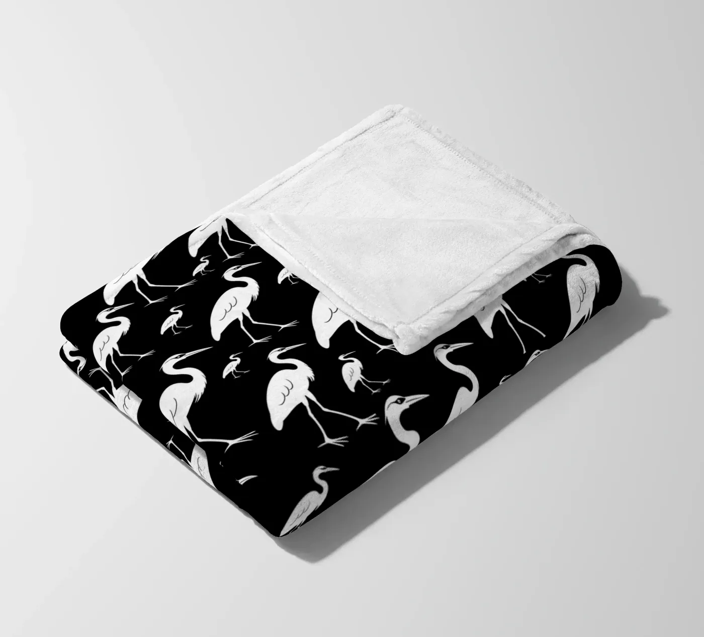 Egrets pattern Fleecedecke von baobabprintstore