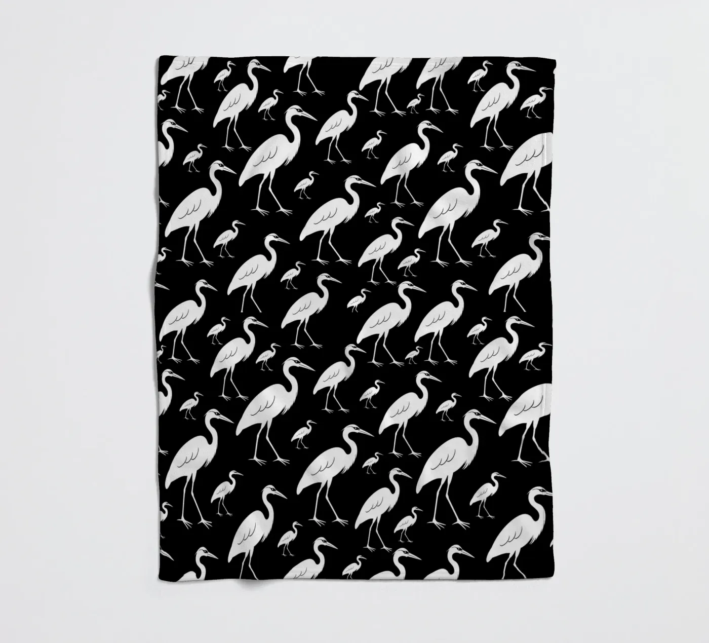 Egrets pattern Fleecedecke von baobabprintstore