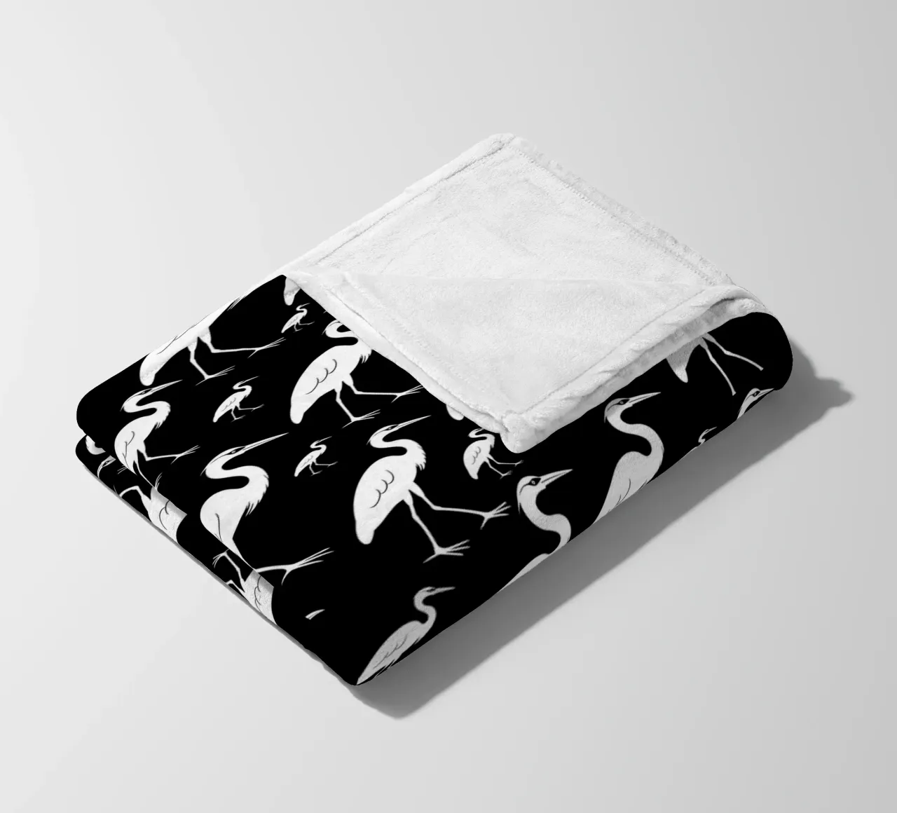 Egrets pattern coperta in pile da baobabprintstore