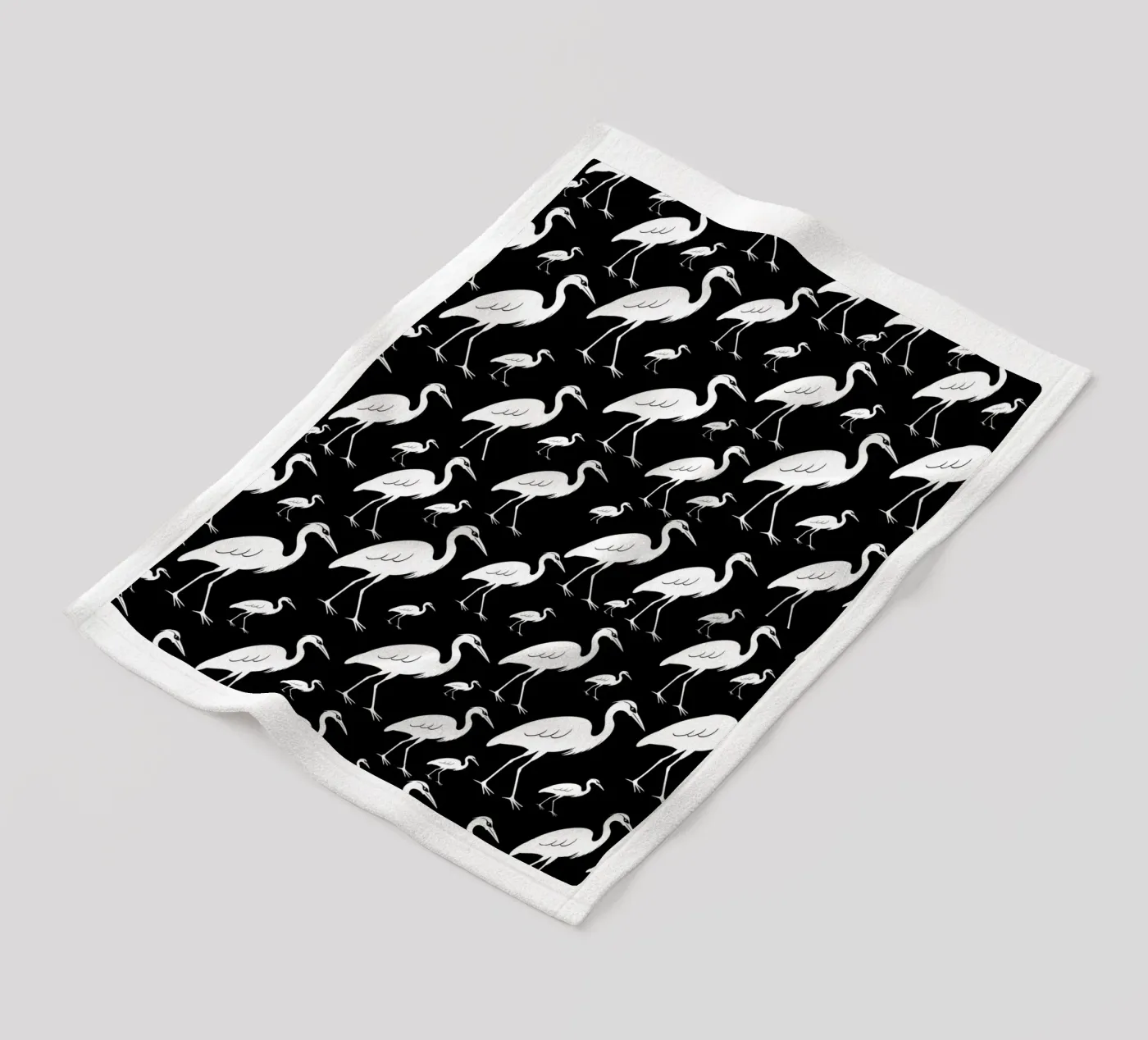 Egrets pattern Fleecedecke von baobabprintstore