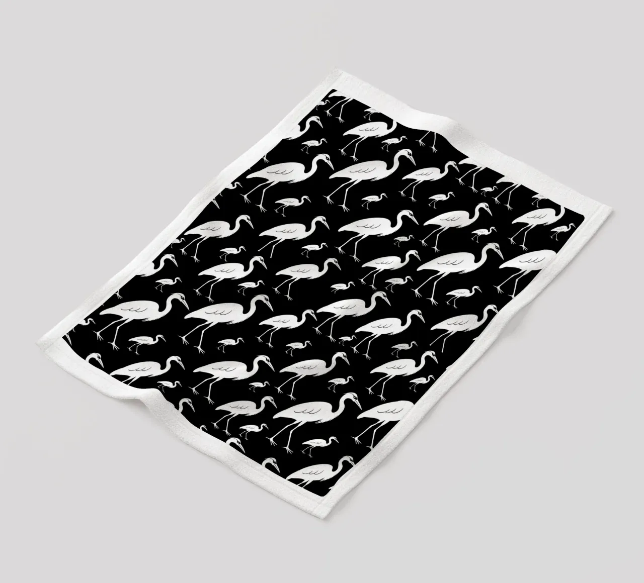 Egrets pattern coperta in pile da baobabprintstore
