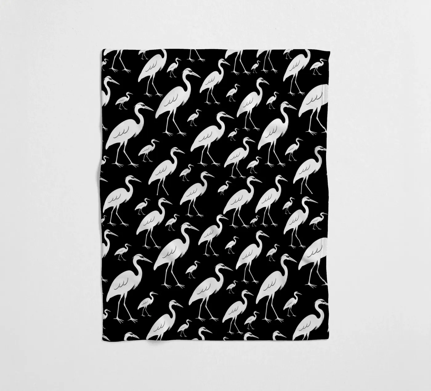 Egrets pattern Fleecedecke von baobabprintstore